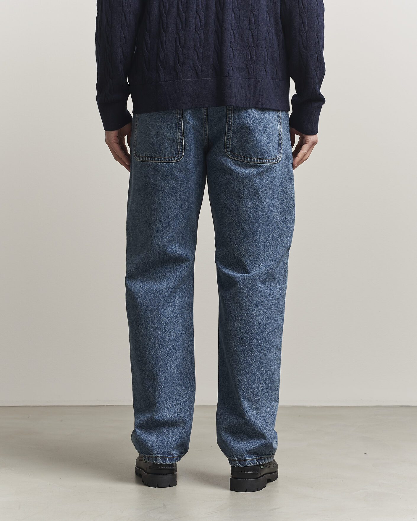 Heren | Jeans | Filippa K | Workwear Jeans Washed Mid Blue