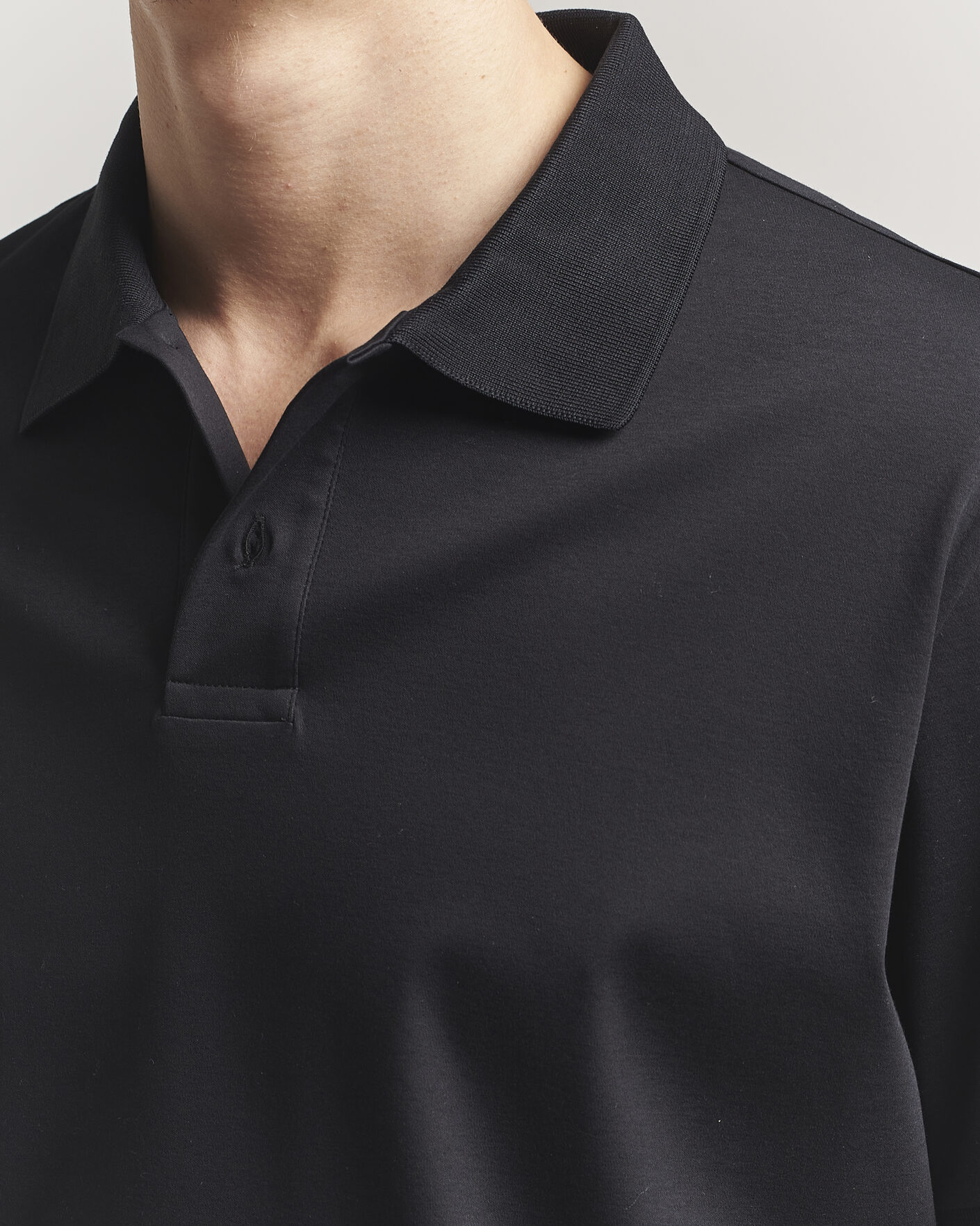 Heren | Polo's | Filippa K | Technical Cotton Polo Black
