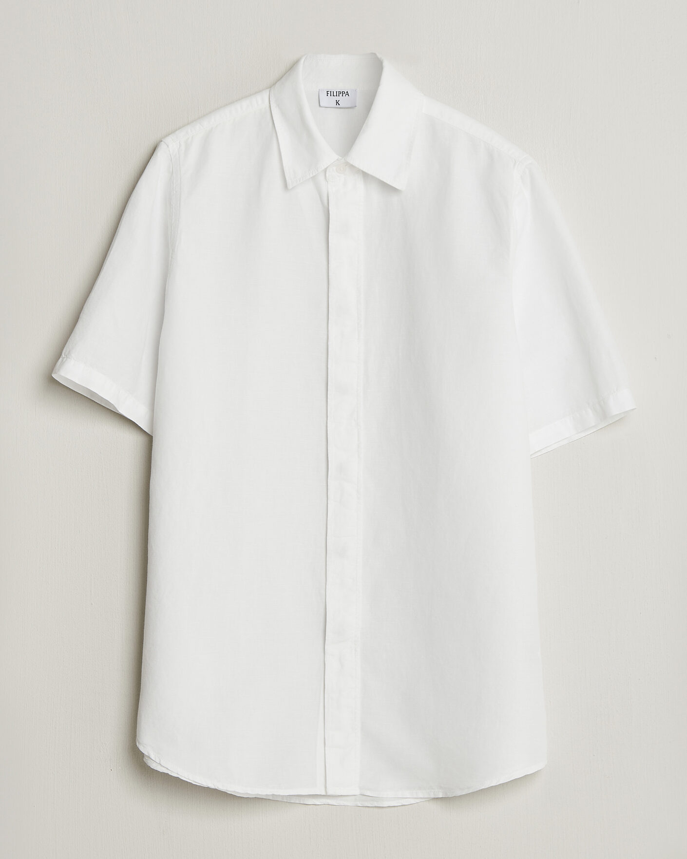 Heren | Overhemden | Filippa K | Cotton/Linen Short Sleeve Shirt White