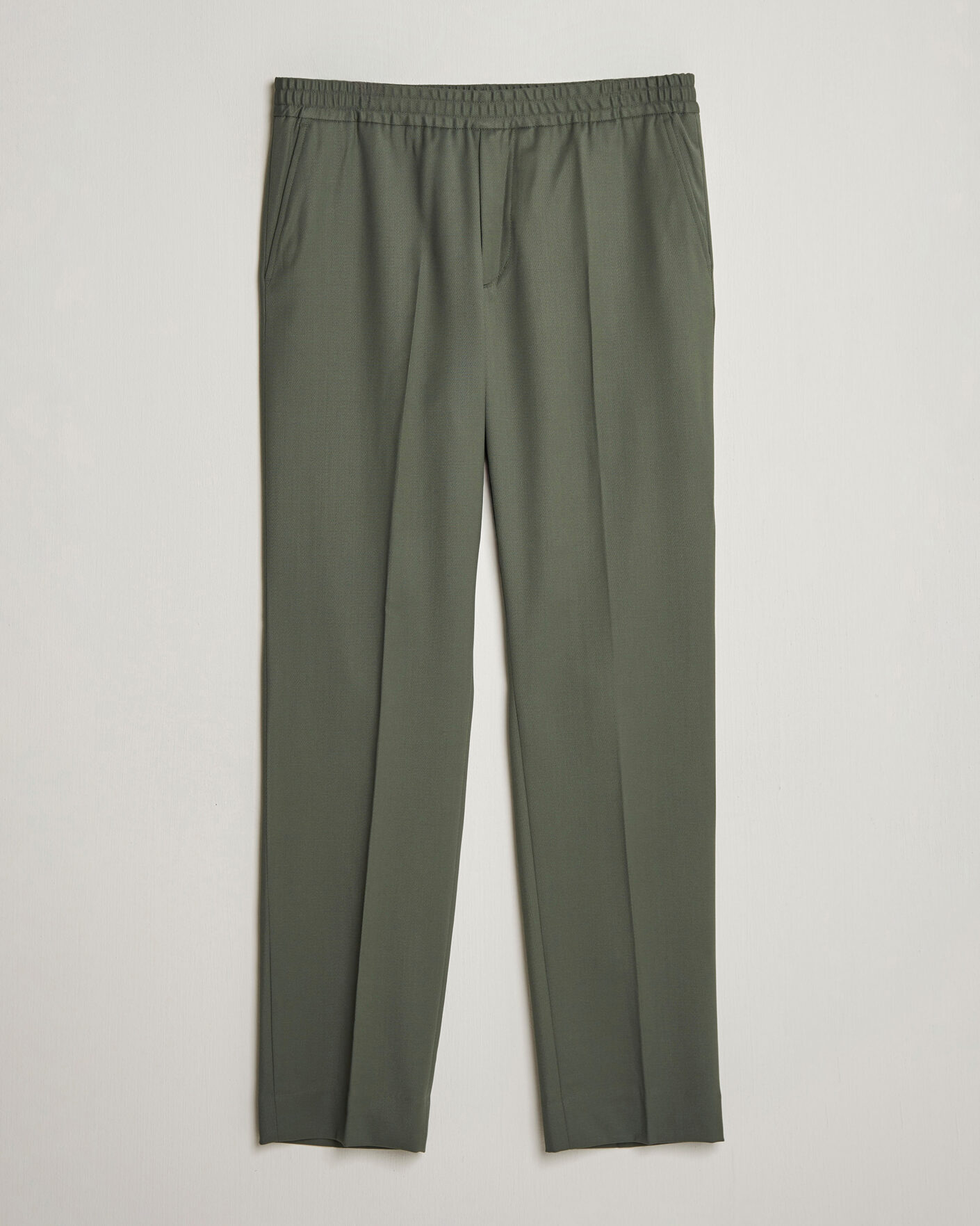 Heren | Broeken | Filippa K | Theo Relaxed Wool Trousers Grey Green