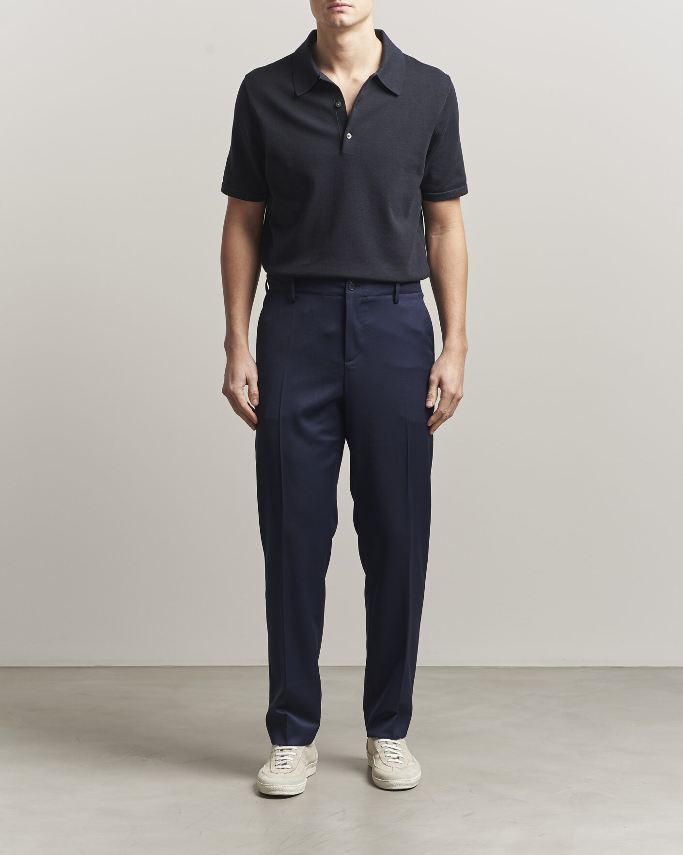 Heren | Broeken | Filippa K | Troy Tailored Drawstring Trousers Ink Navy