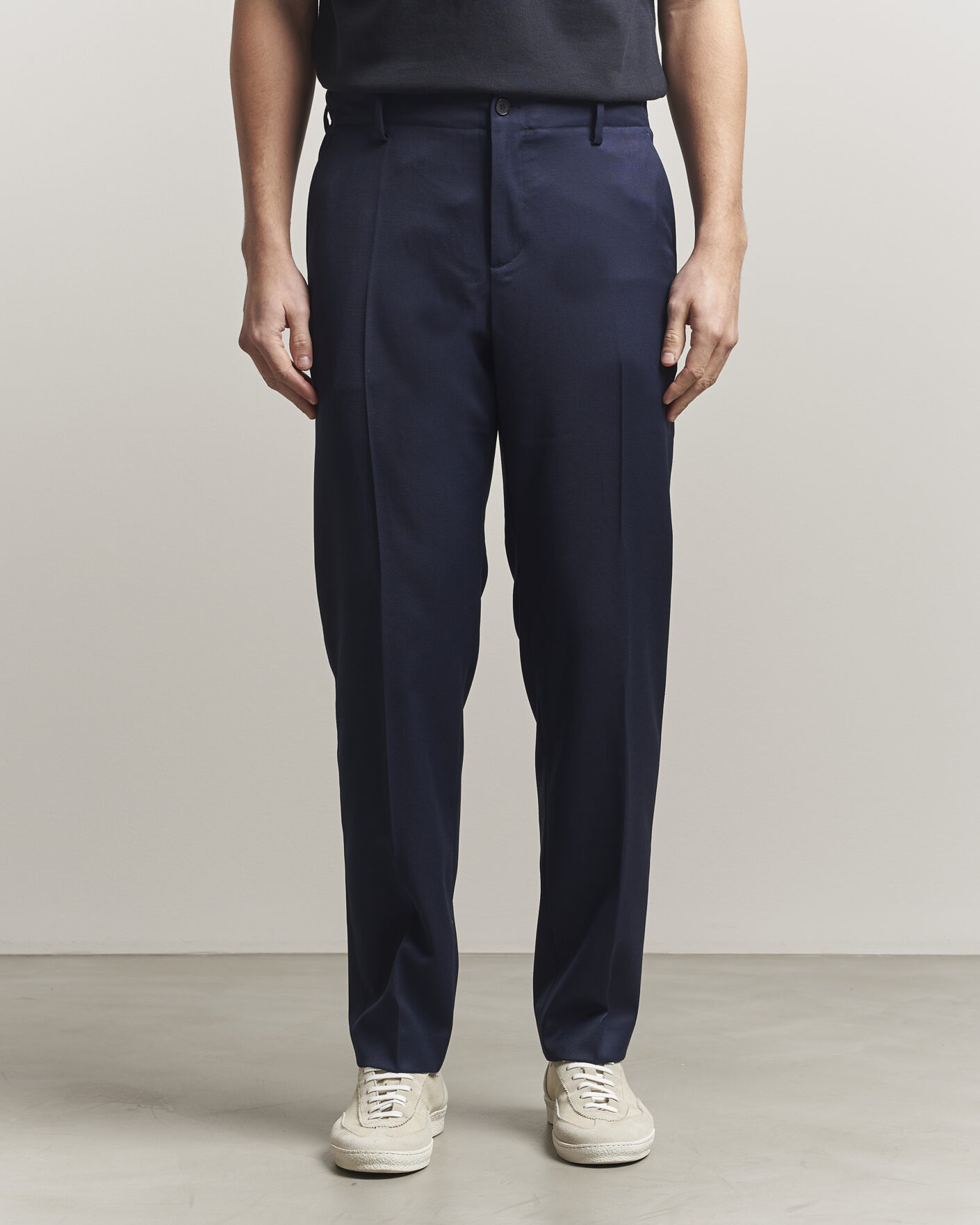 Heren | Broeken | Filippa K | Troy Tailored Drawstring Trousers Ink Navy