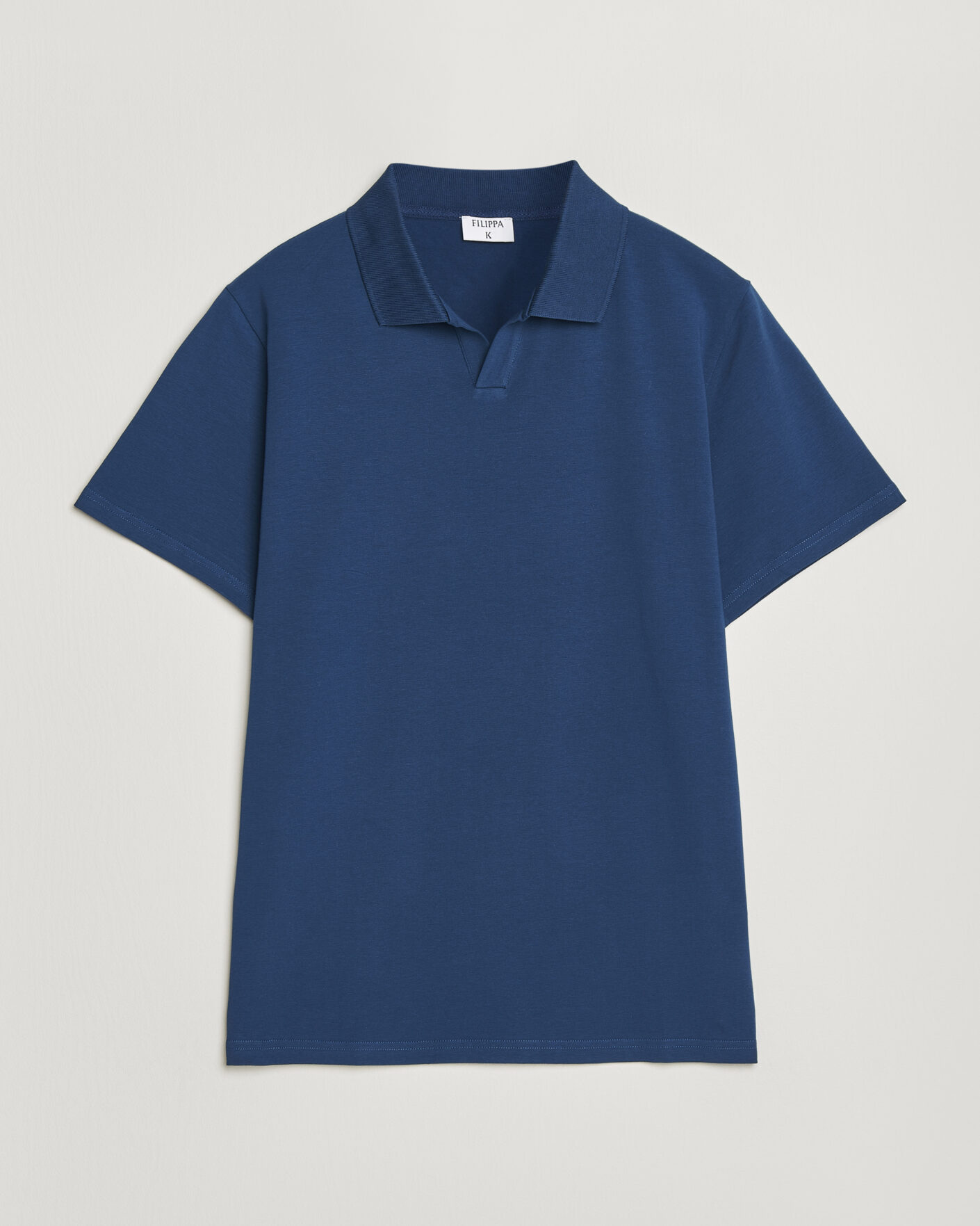 Heren | Polo's | Filippa K | Soft Lycra Polo T-Shirt Night Teal