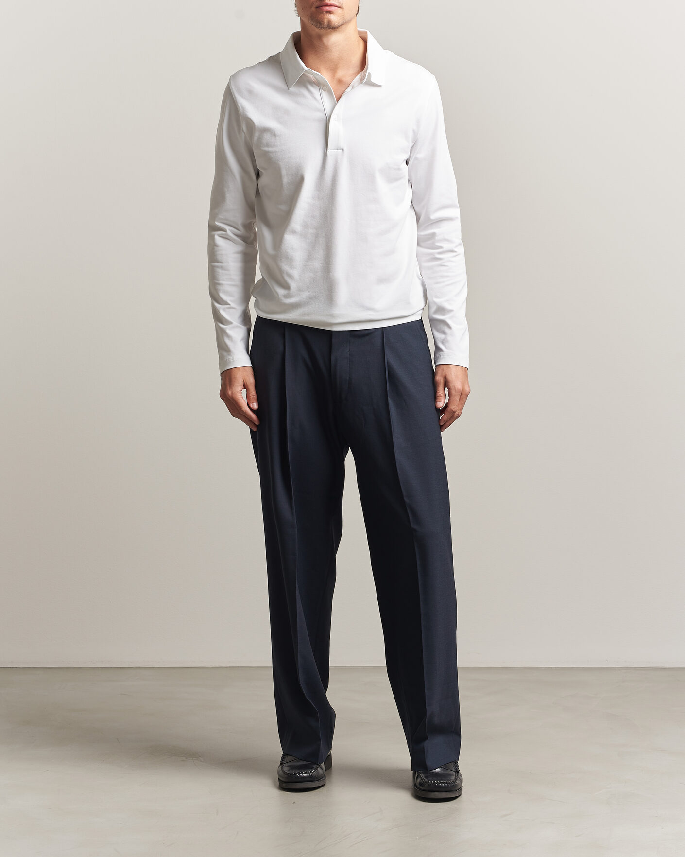 Heren | Polo's | Filippa K | Luke Stretch Polo Shirt White