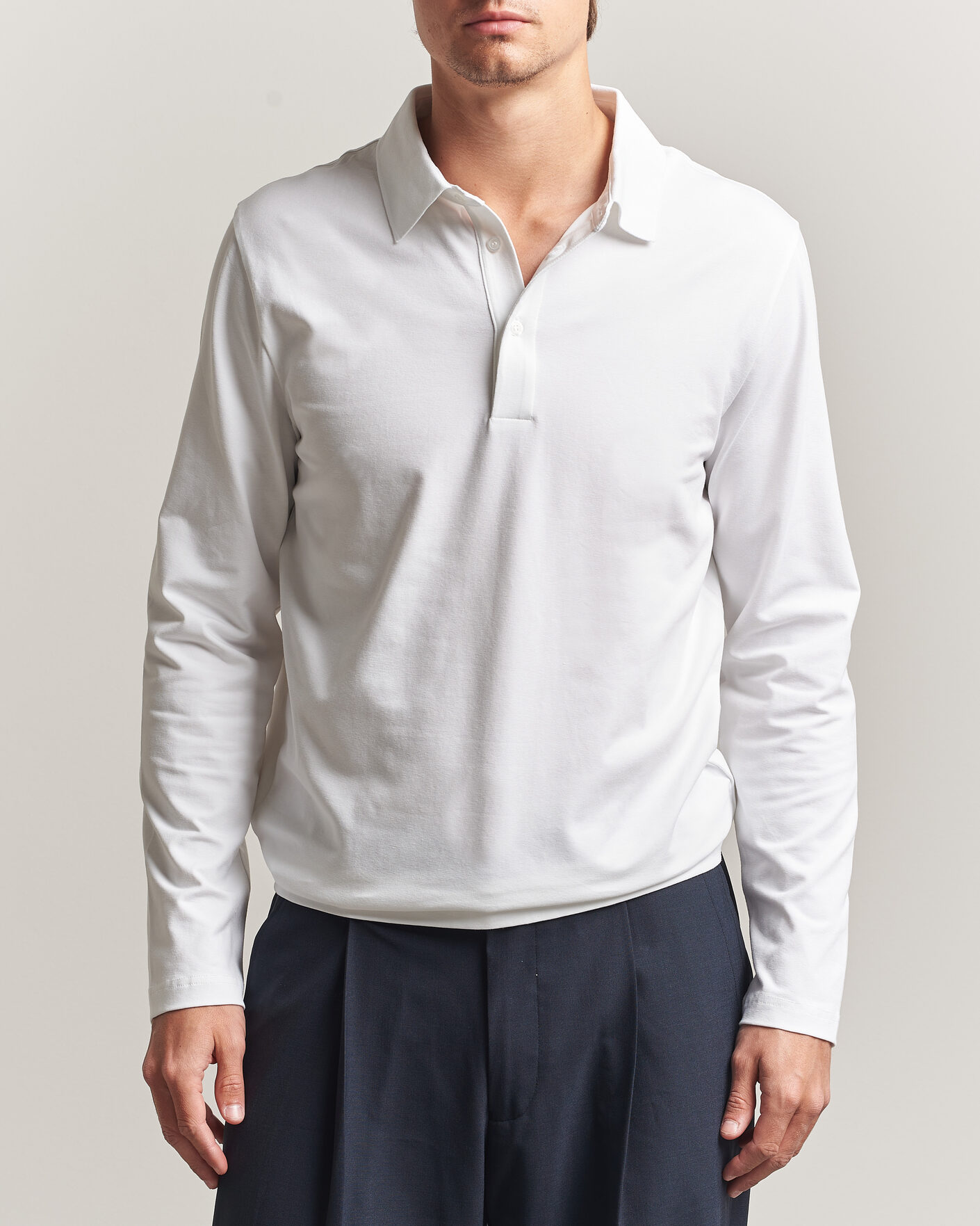 Heren | Polo's | Filippa K | Luke Stretch Polo Shirt White