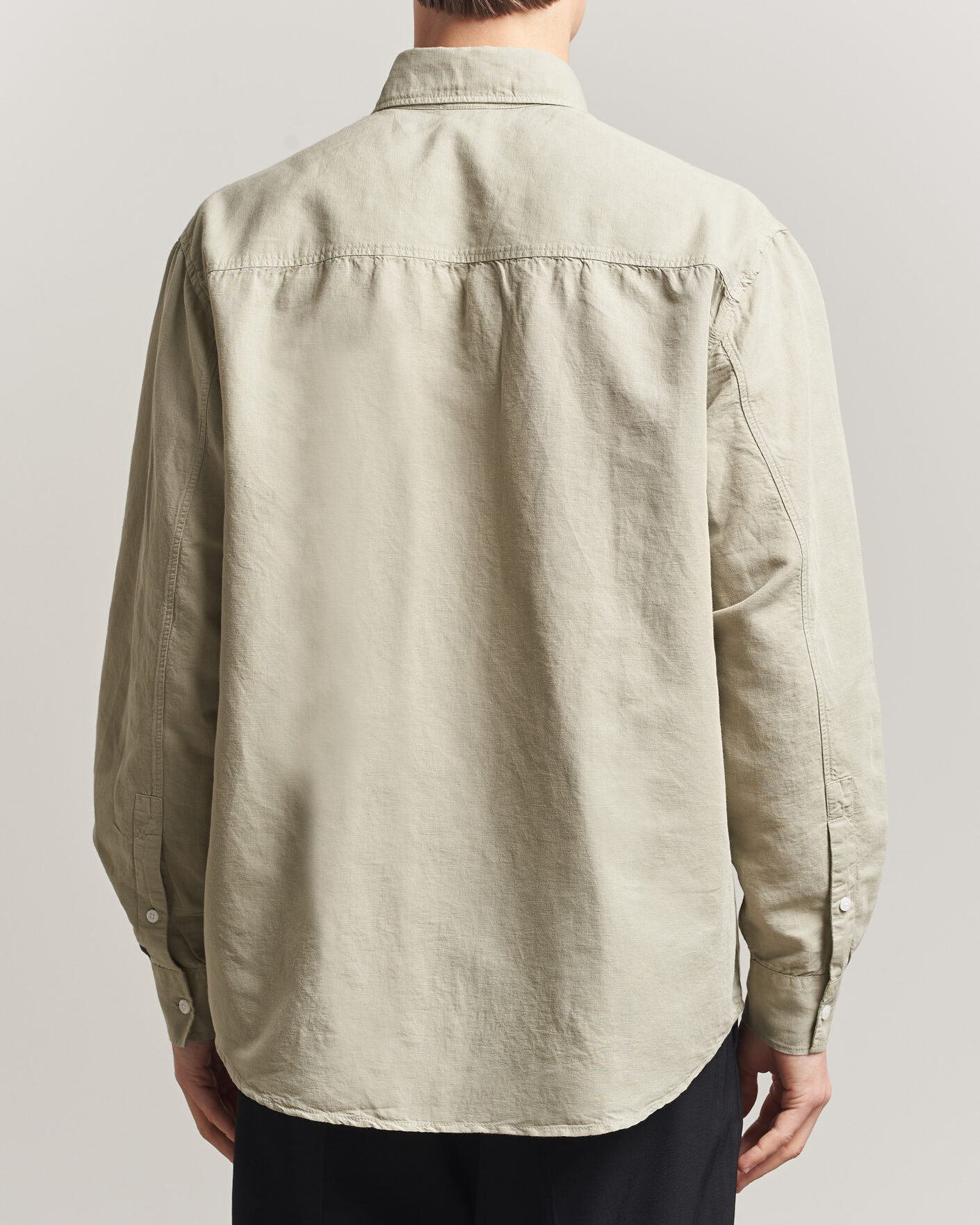 Heren | Overhemden | Filippa K | Relaxed Cotton/Linen Shirt Light Green