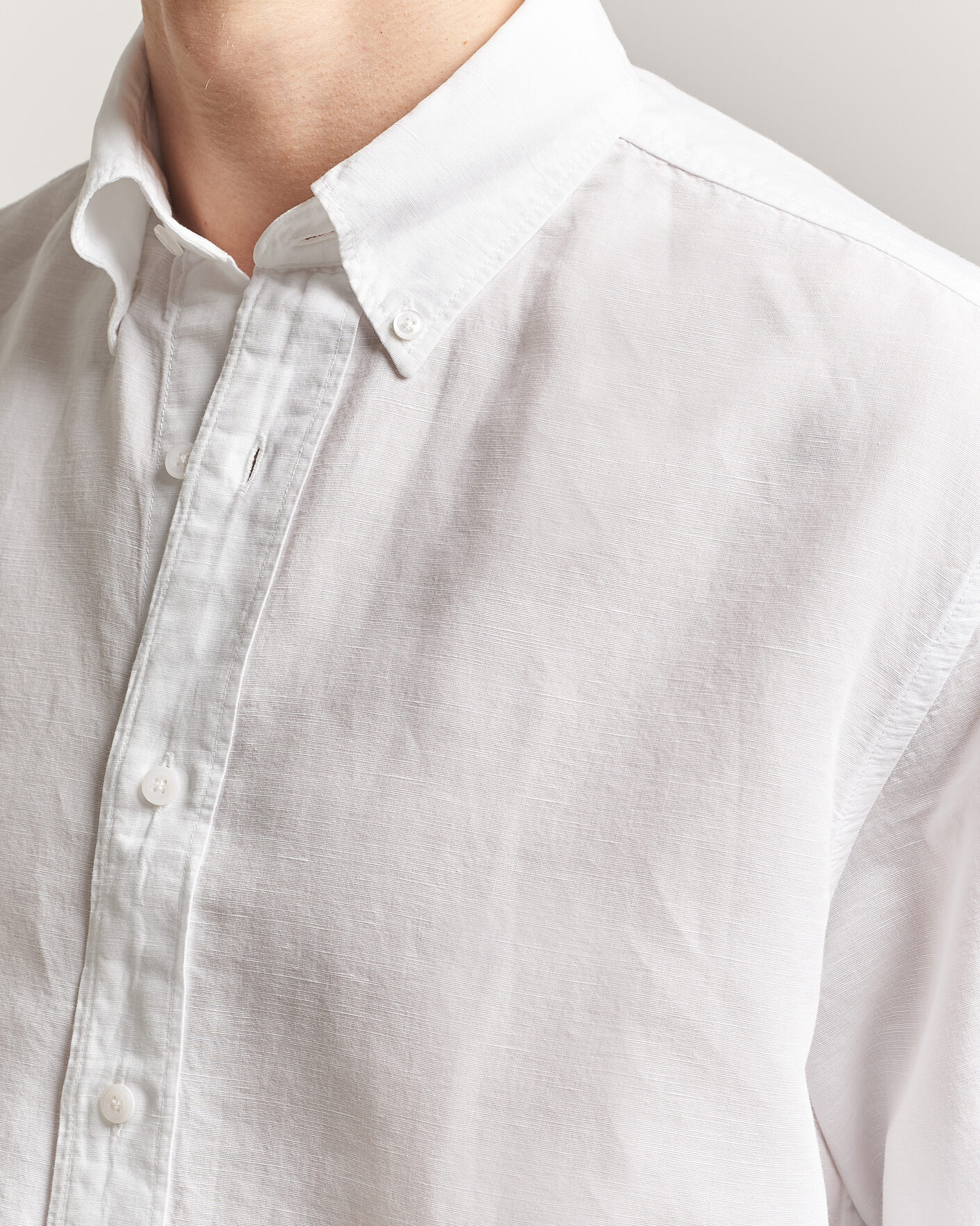 Heren | Overhemden | Filippa K | Relaxed Cotton/Linen Shirt White