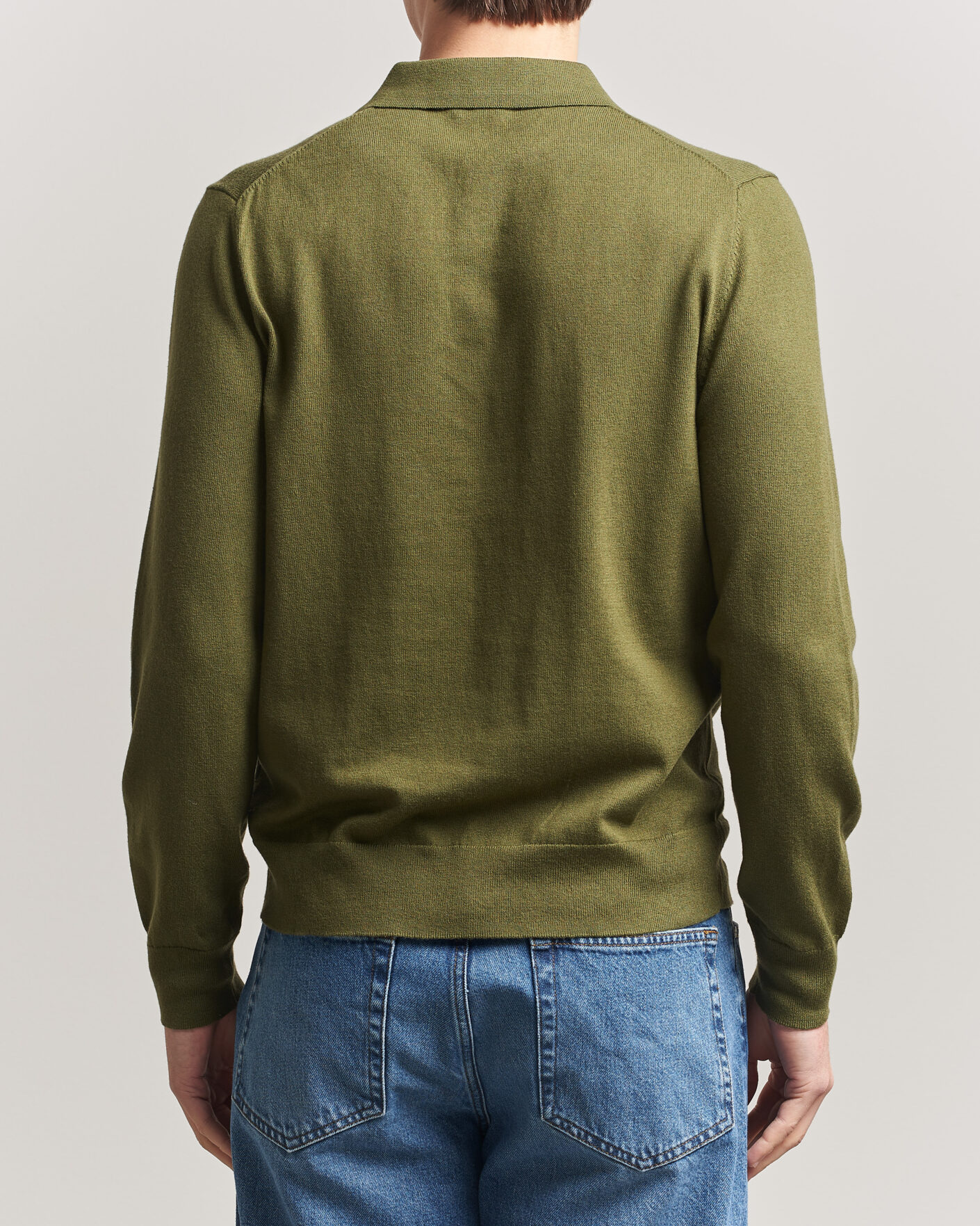 Heren | Truien | Filippa K | Knitted Polo Shirt Laurel Green