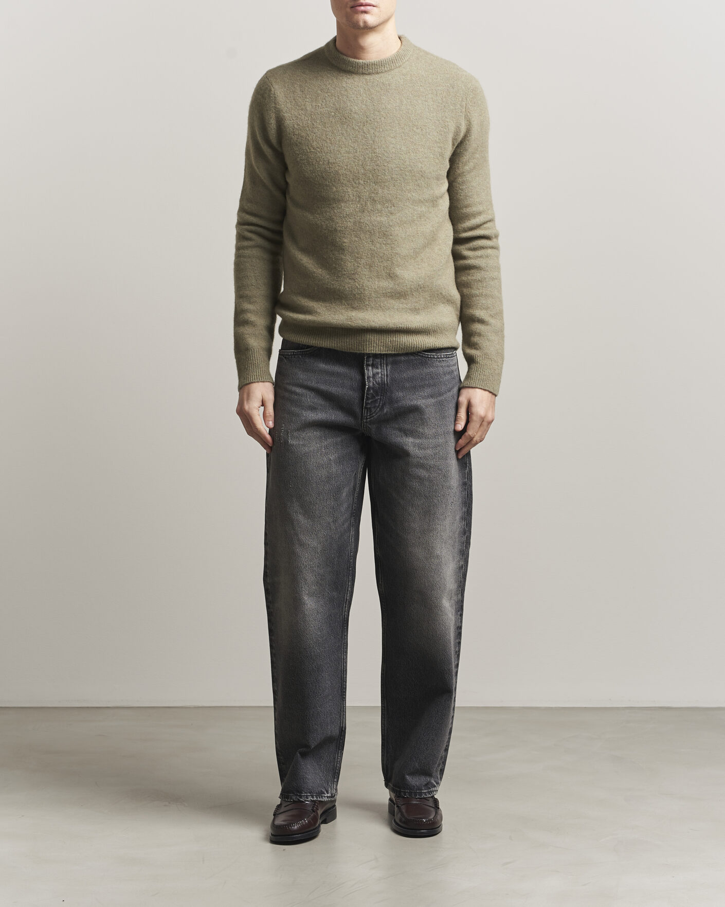 Heren | Truien | Filippa K | Yak Knitted Sweater Light Green