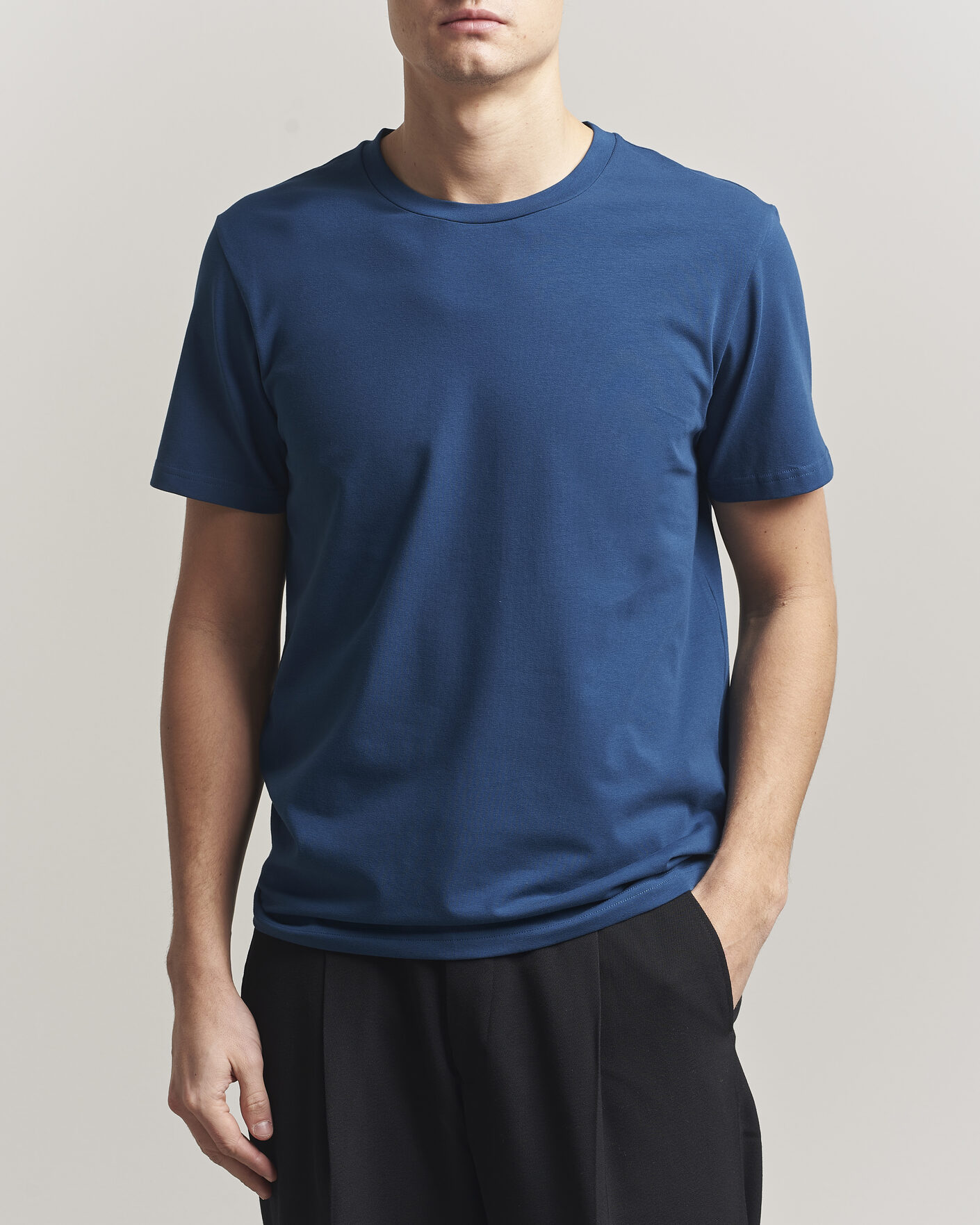 Heren | T-shirts | Filippa K | Soft Lycra T-Shirt Night Teal