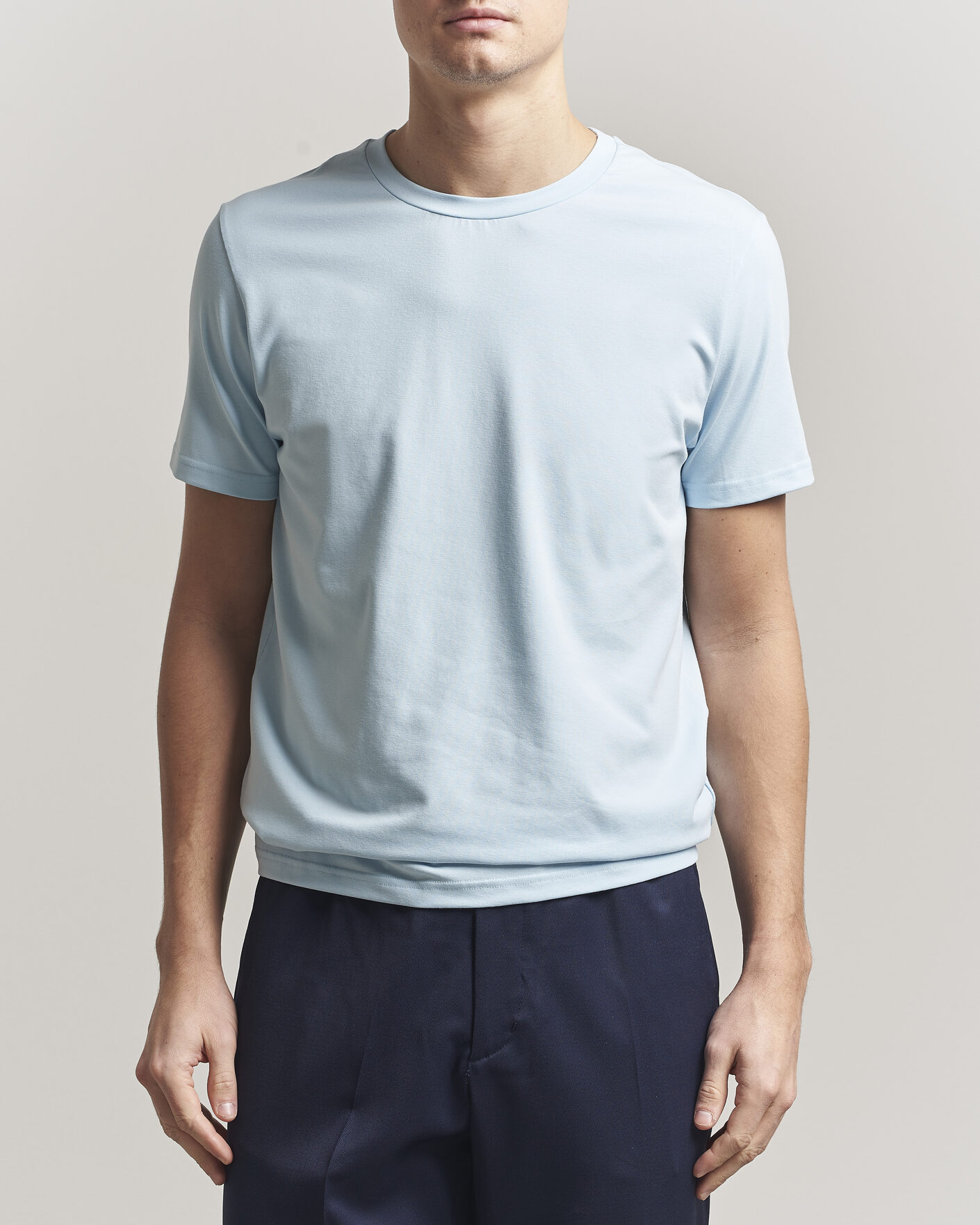 Heren | T-shirts | Filippa K | Soft Lycra T-Shirt Frost Blue