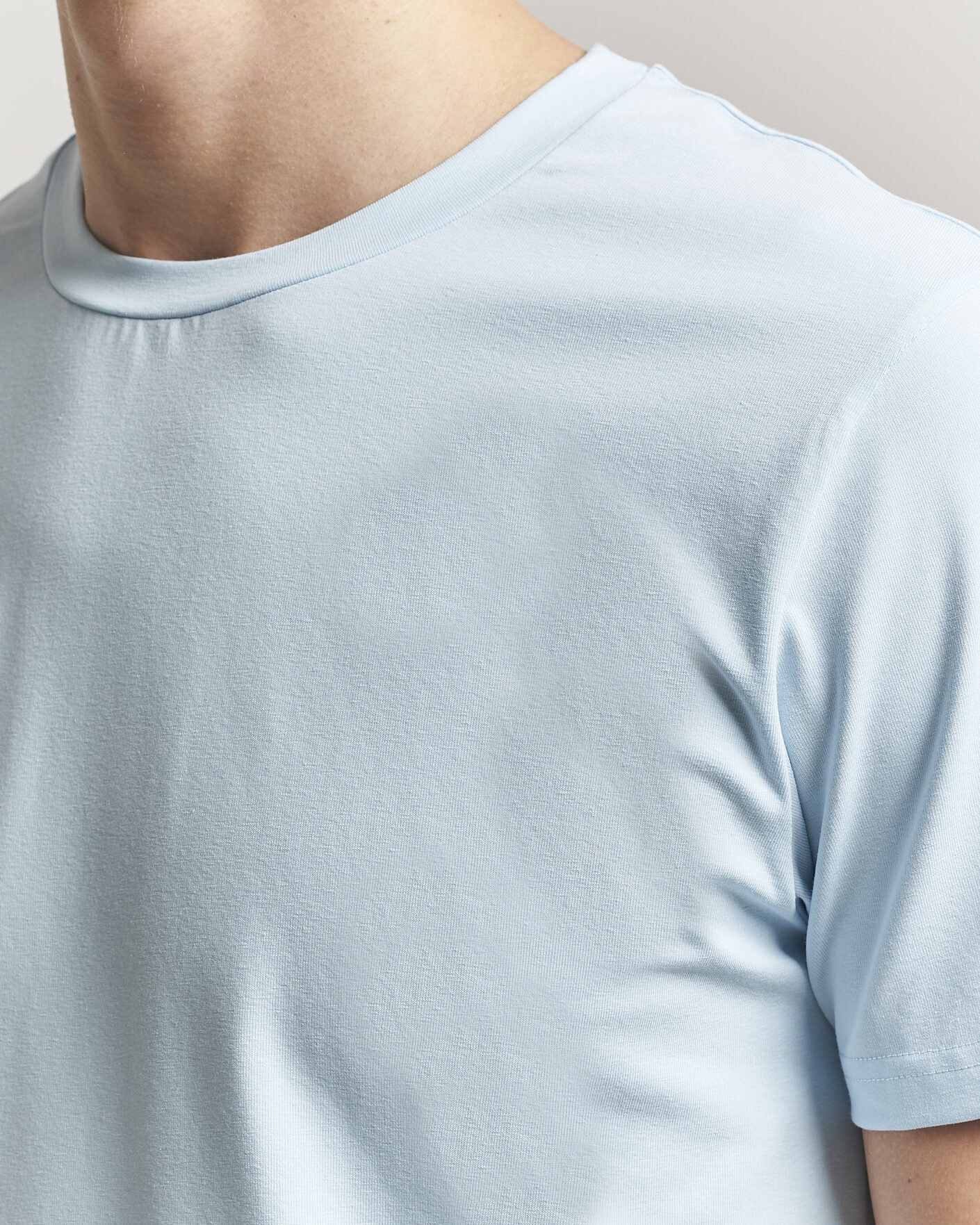 Heren | T-shirts | Filippa K | Soft Lycra T-Shirt Frost Blue