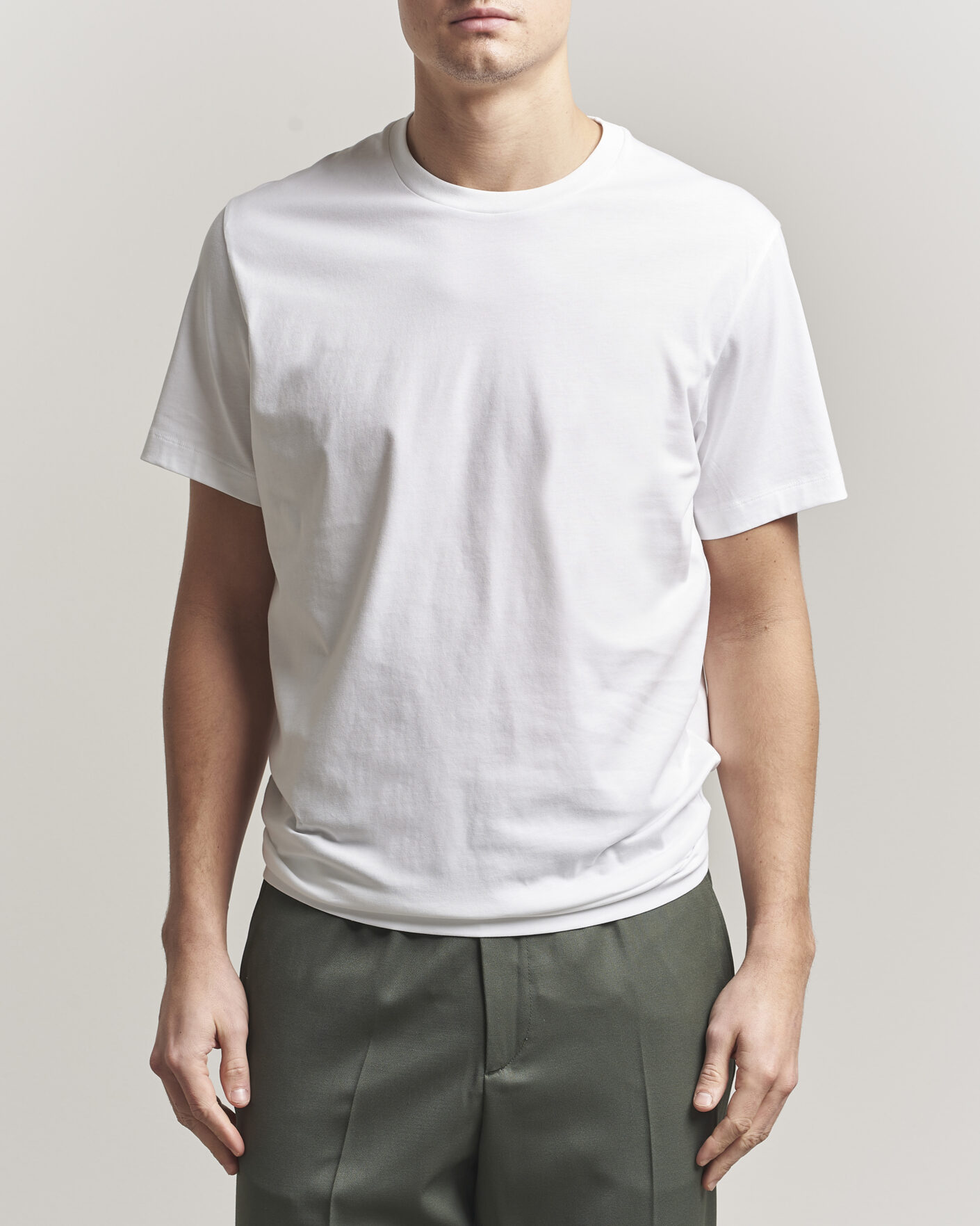 Heren | T-shirts | Filippa K | Filip Crew Neck T-Shirt White