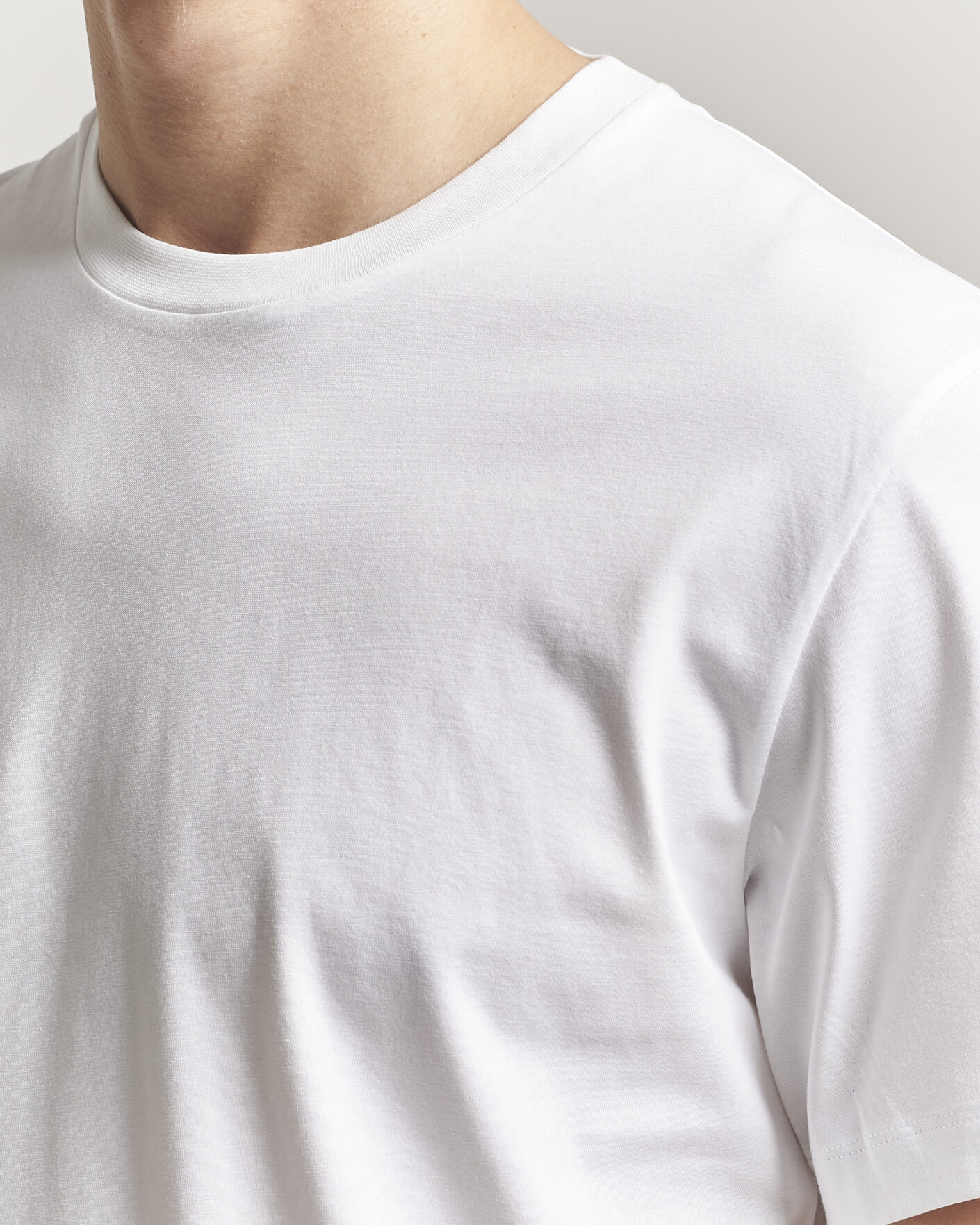 Heren | T-shirts | Filippa K | Filip Crew Neck T-Shirt White