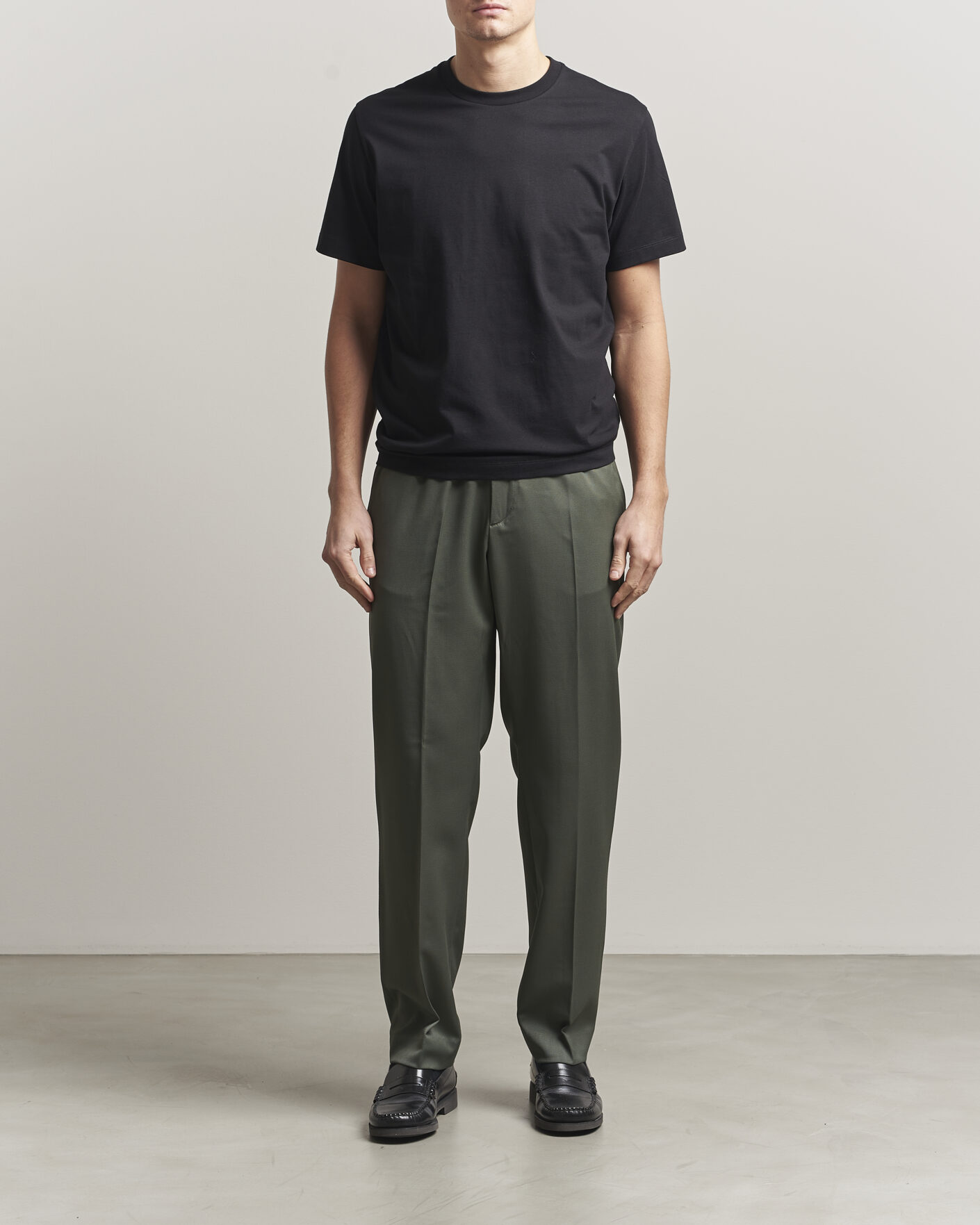 Heren | T-shirts | Filippa K | Filip Crew Neck T-Shirt Black