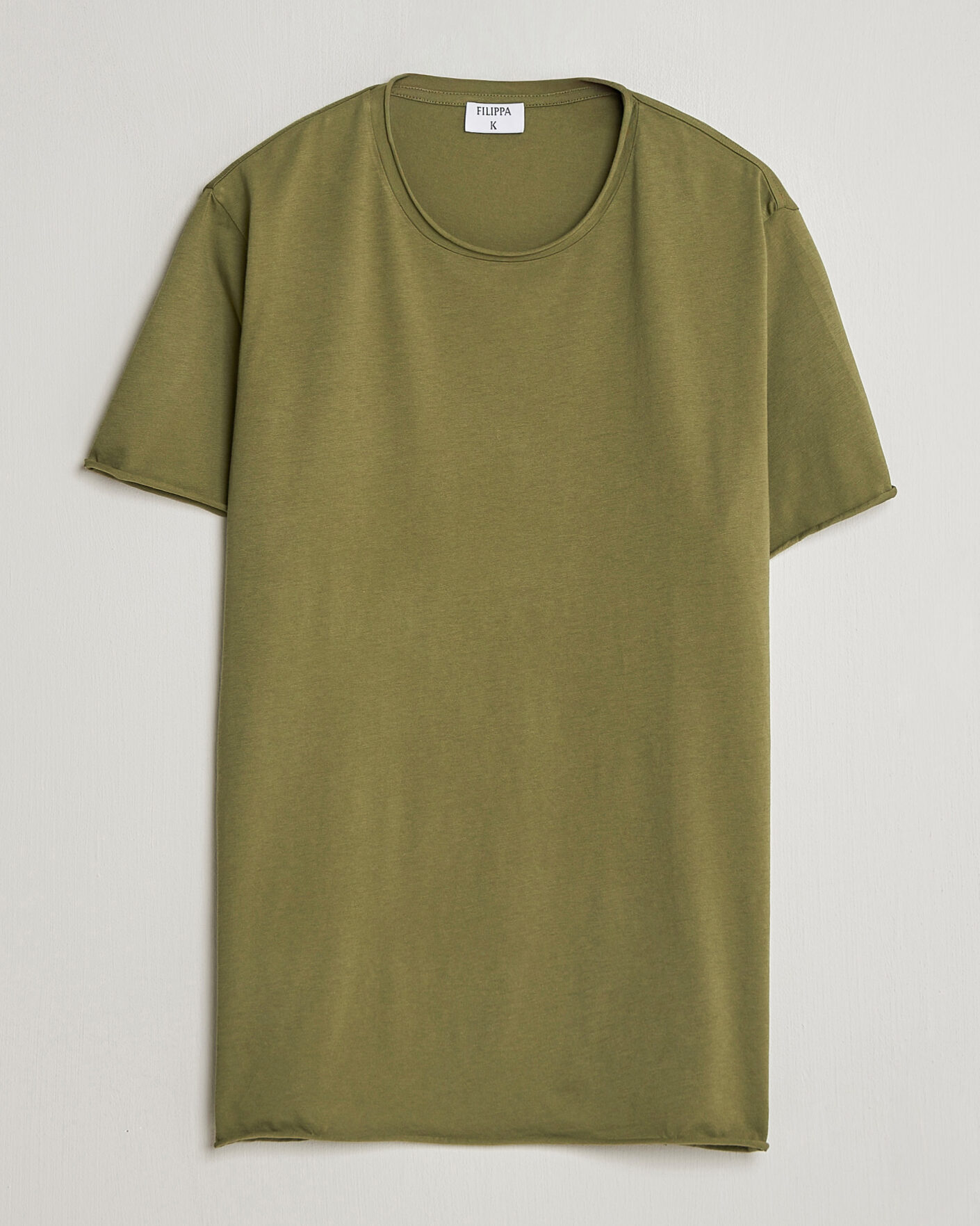 Heren | T-shirts | Filippa K | Roll Neck Crew Neck T-Shirt Laurel Green