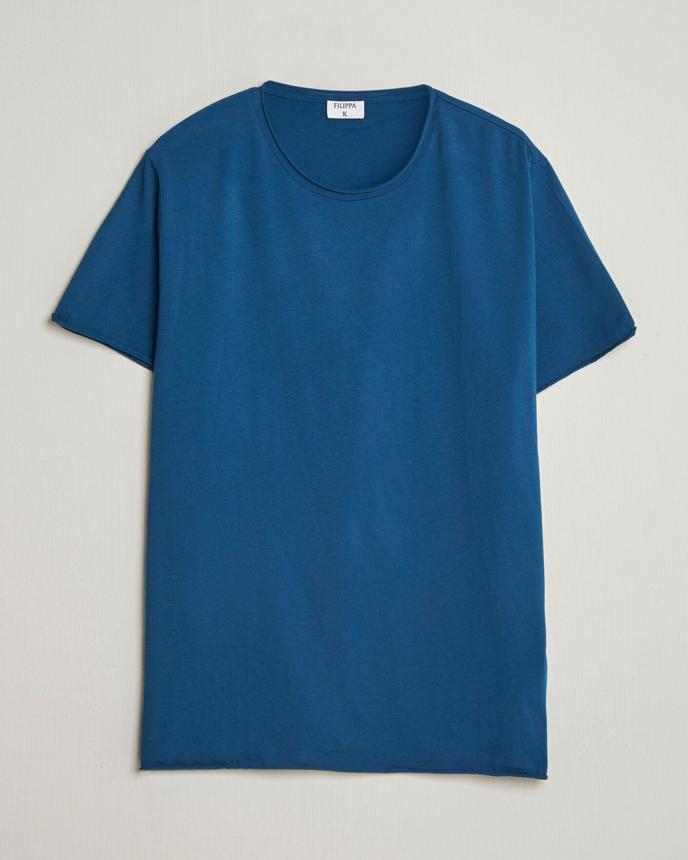 Heren | T-shirts | Filippa K | Roll Neck Crew Neck T-Shirt Night Teal