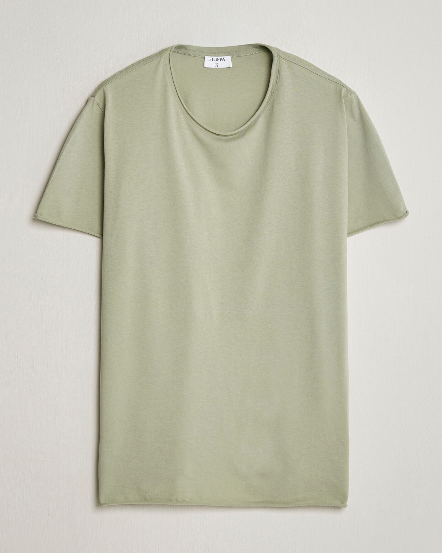 Heren | T-shirts | Filippa K | Roll Neck Crew Neck T-Shirt Light Green