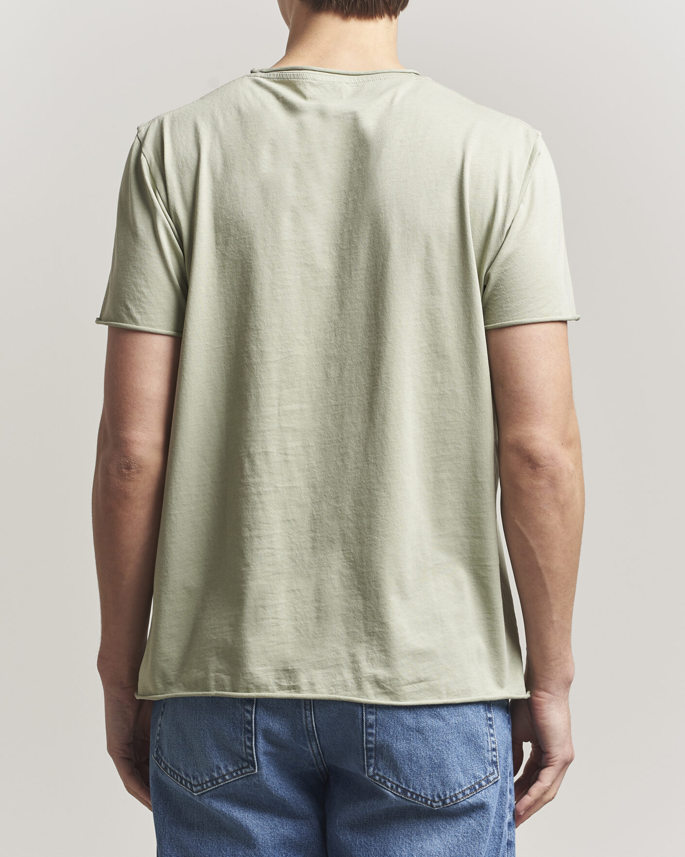 Heren | T-shirts | Filippa K | Roll Neck Crew Neck T-Shirt Light Green