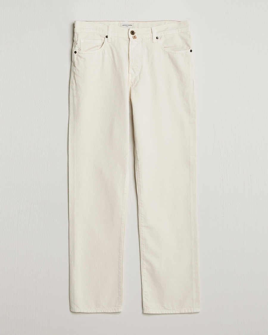 Heren | Jeans | Jacob Cohën | Edos Regular Straight Fit Bull Denim Jeans White
