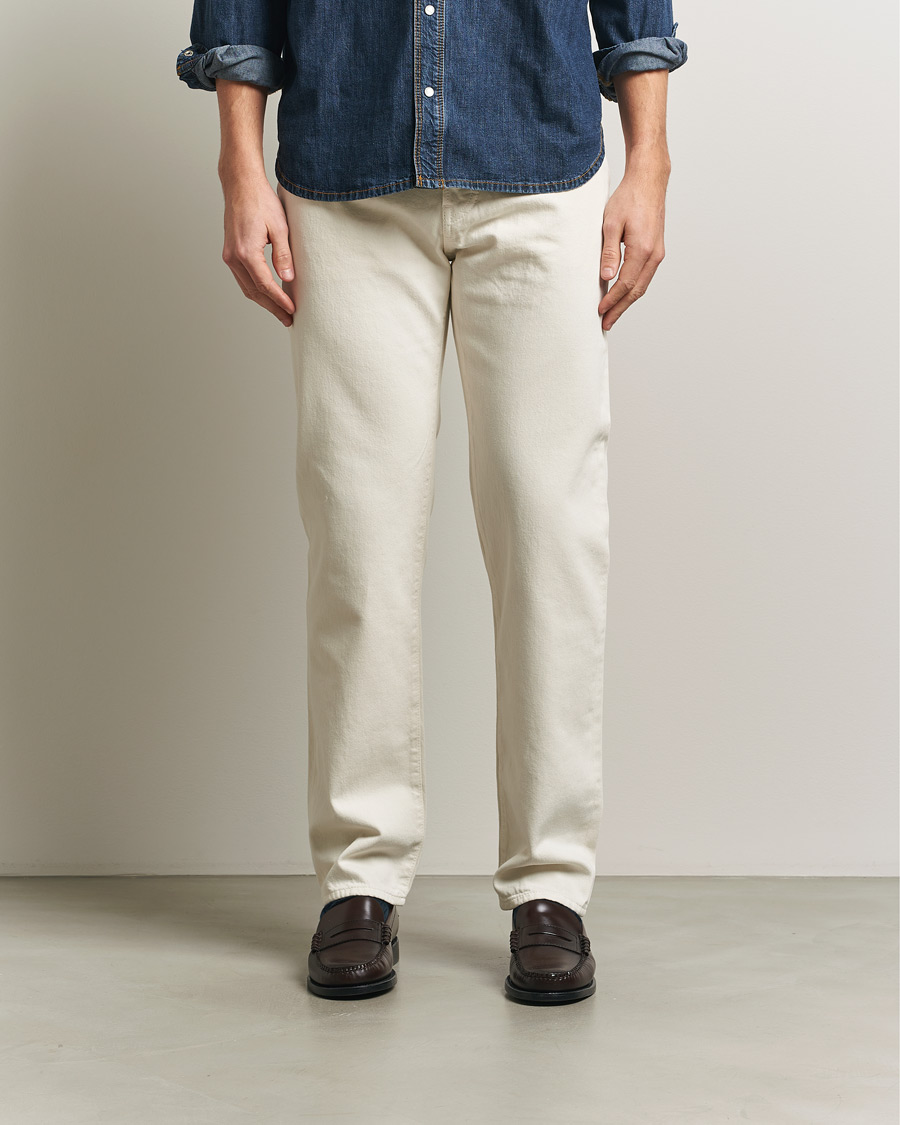 Heren | Jeans | Jacob Cohën | Edos Regular Straight Fit Bull Denim Jeans White