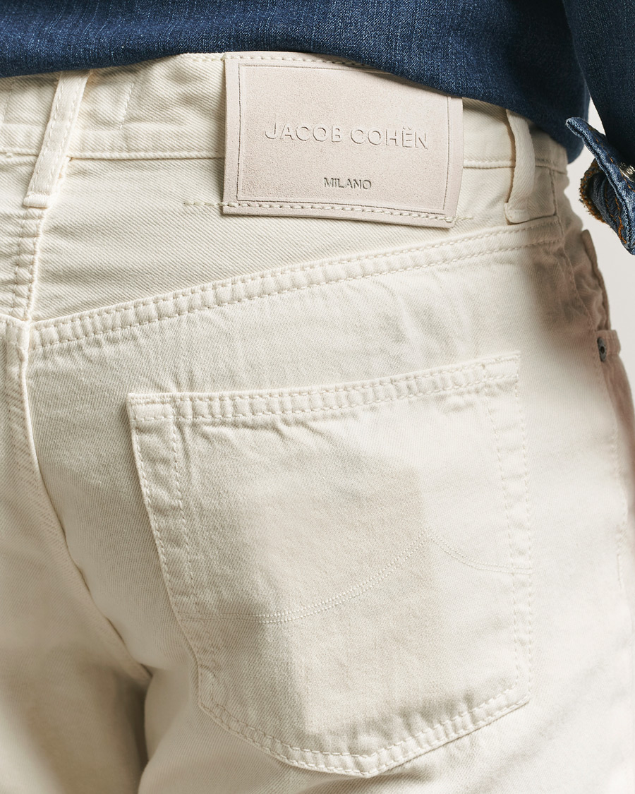 Heren | Jeans | Jacob Cohën | Edos Regular Straight Fit Bull Denim Jeans White