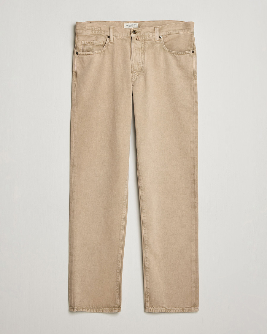 Heren | Jeans | Jacob Cohën | Edos Regular Straight Fit Bull Denim Jeans Beige