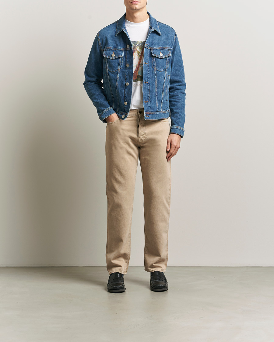 Heren | Broeken | Jacob Cohën | Edos Regular Straight Fit Bull Denim Jeans Beige