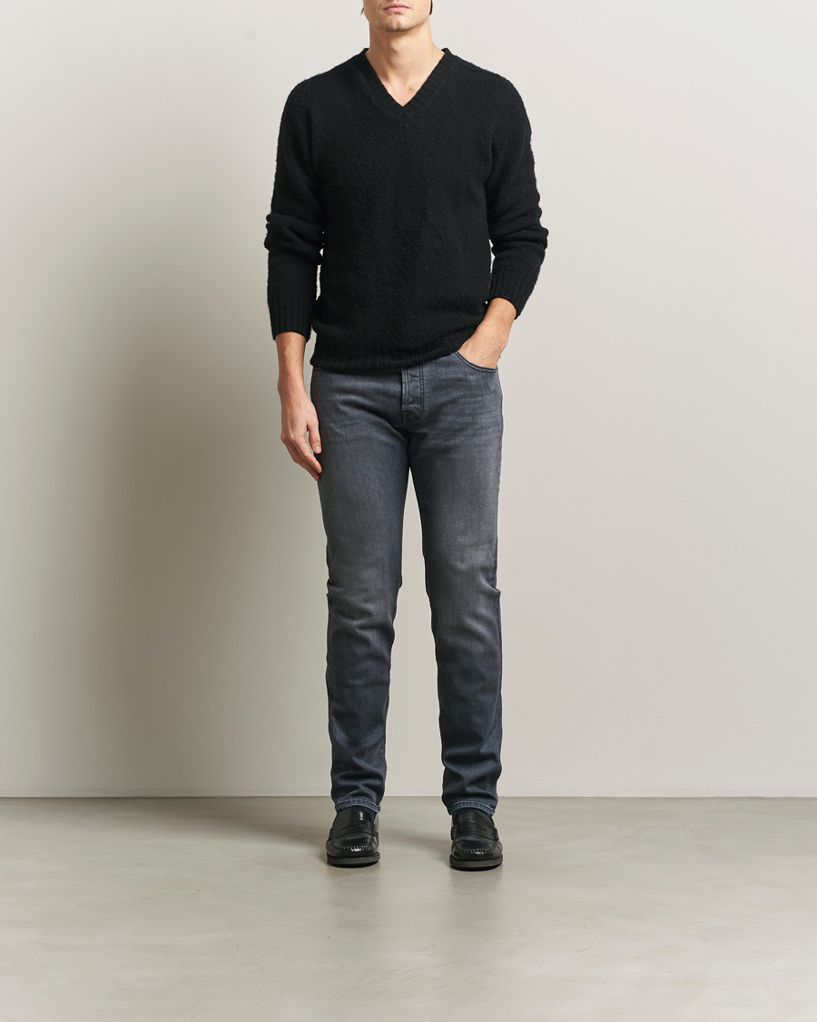 Heren | Jeans | Jacob Cohën | Bard Slim Fit Stretch Jeans Mid Grey