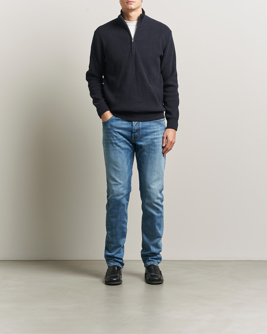 Heren | Jeans | Jacob Cohën | Bard Slim Fit Stretch Jeans Light Blue