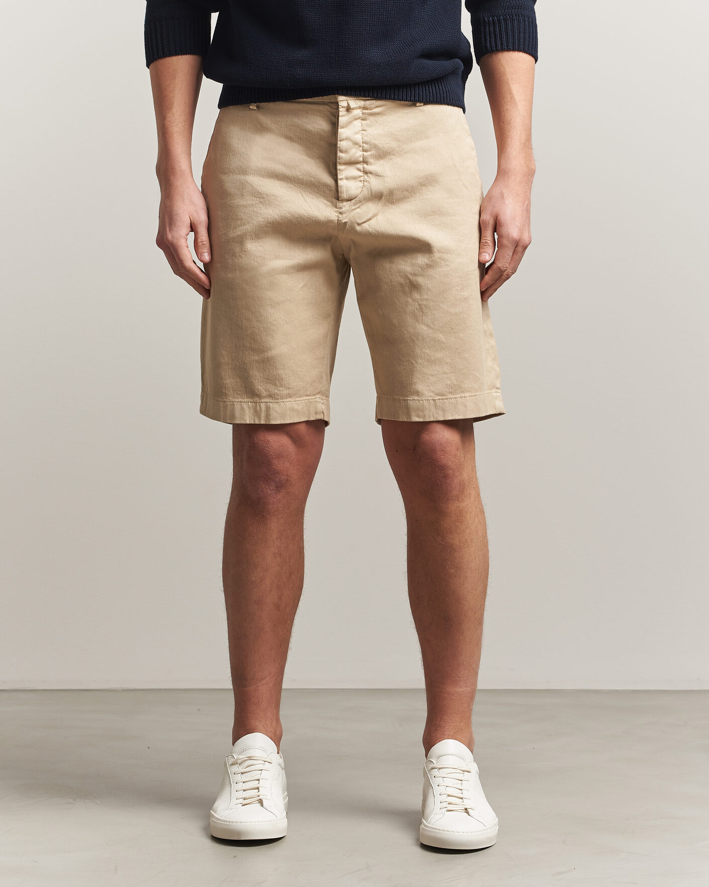 Heren | Korte broek | Jacob Cohën | George Stretch Linen Shorts Beige
