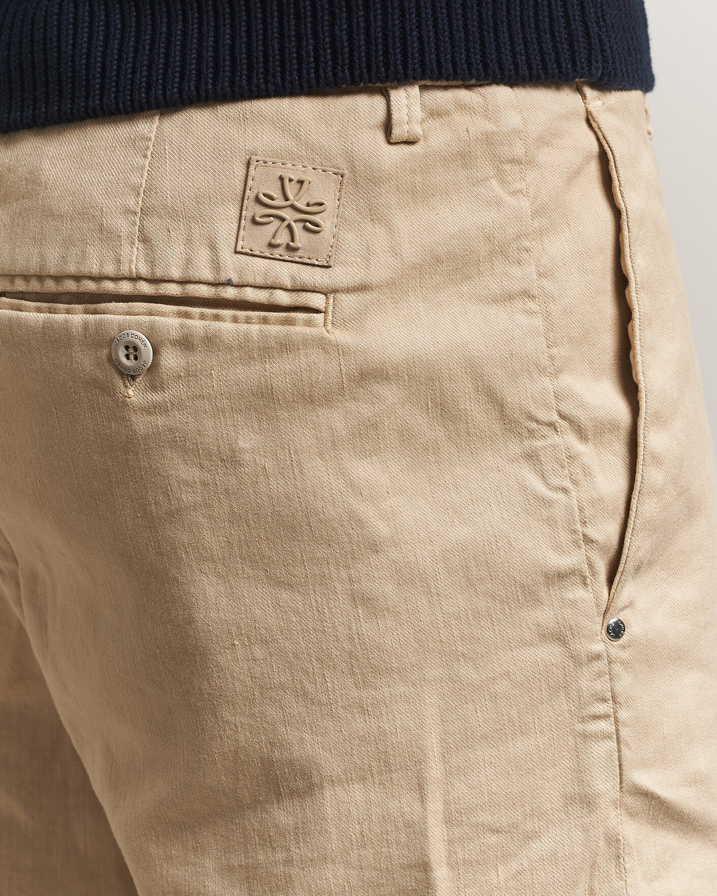 Heren | Korte broek | Jacob Cohën | George Stretch Linen Shorts Beige