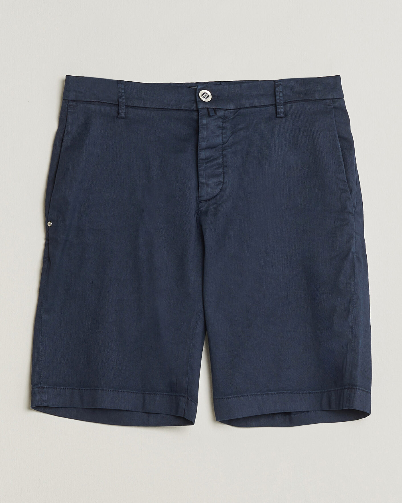 Heren | Korte broek | Jacob Cohën | George Stretch Linen Shorts Navy