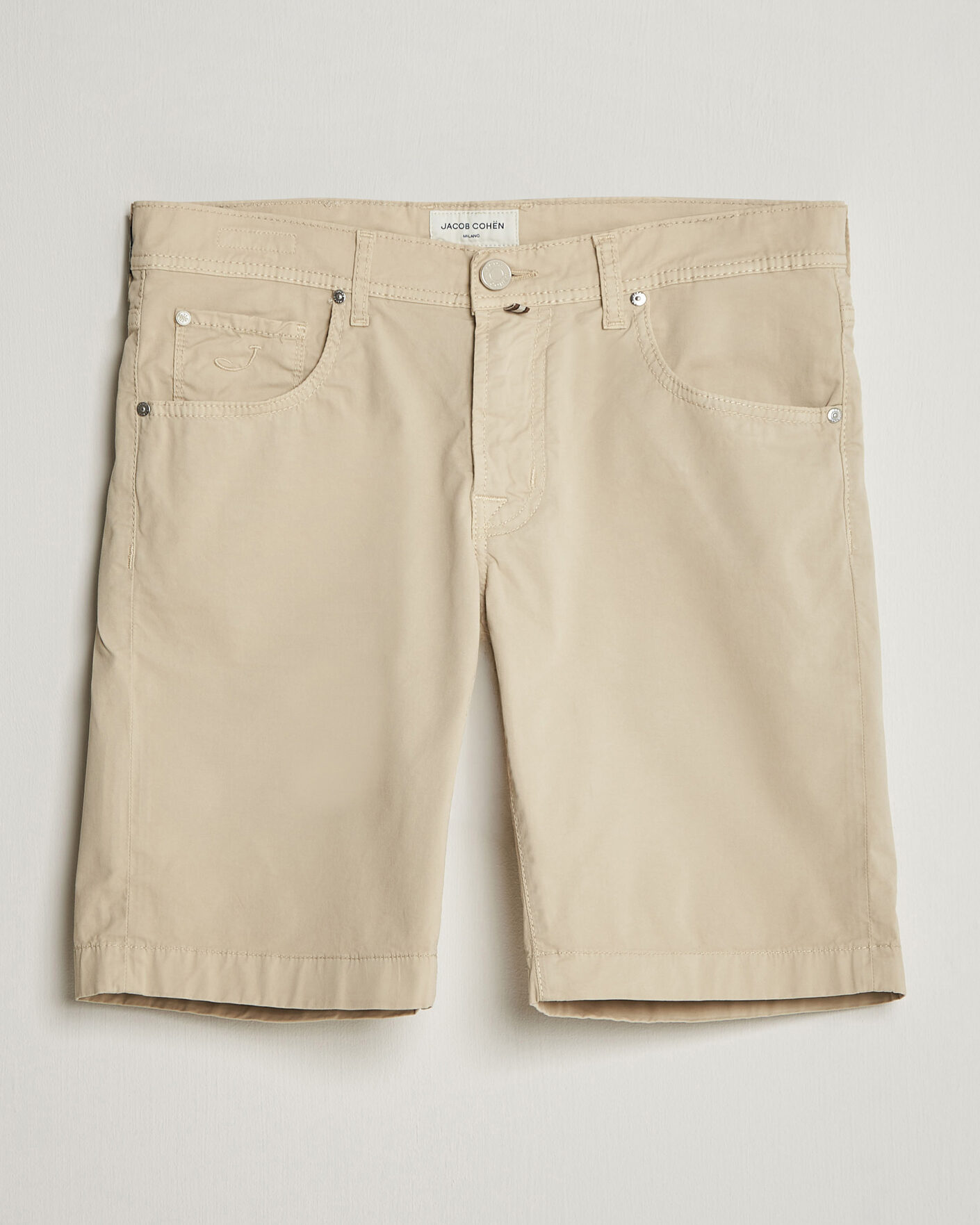 Heren | Korte broek | Jacob Cohën | Nicolas Cotton Gabardine Shorts Beige