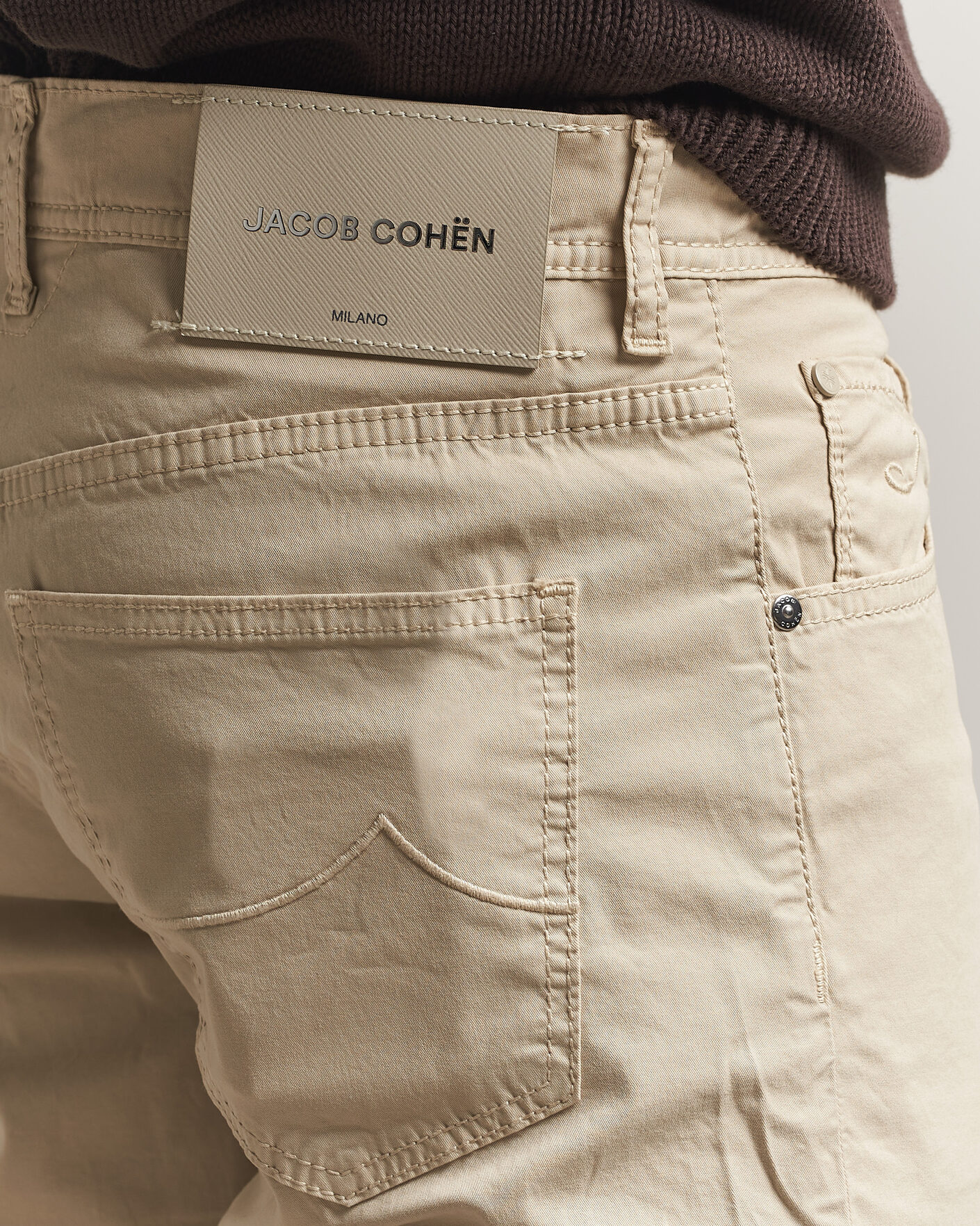 Heren | Korte broek | Jacob Cohën | Nicolas Cotton Gabardine Shorts Beige