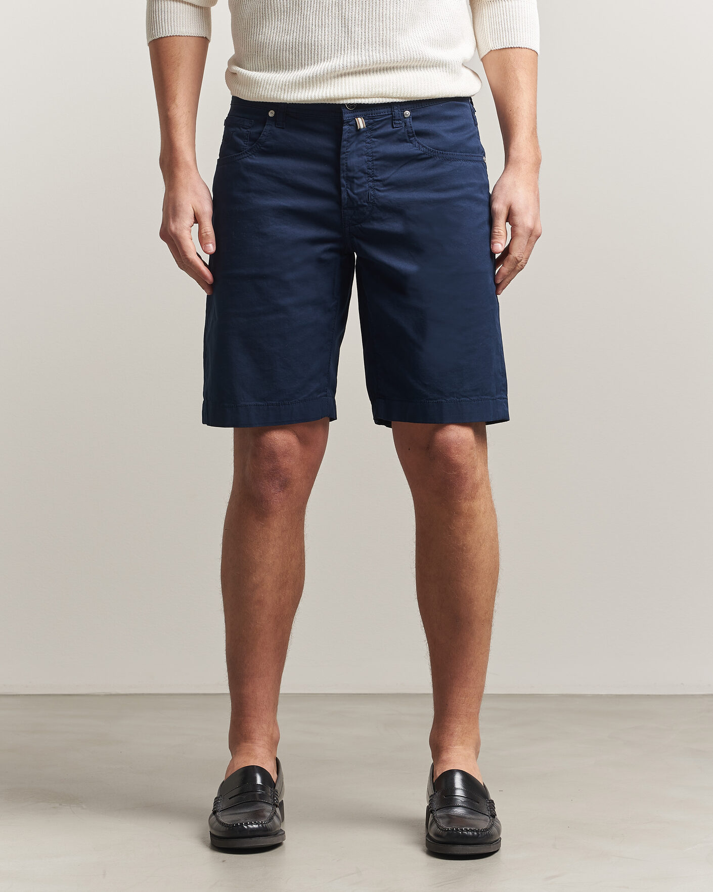 Heren | Korte broek | Jacob Cohën | Nicolas Cotton Gabardine Shorts Navy