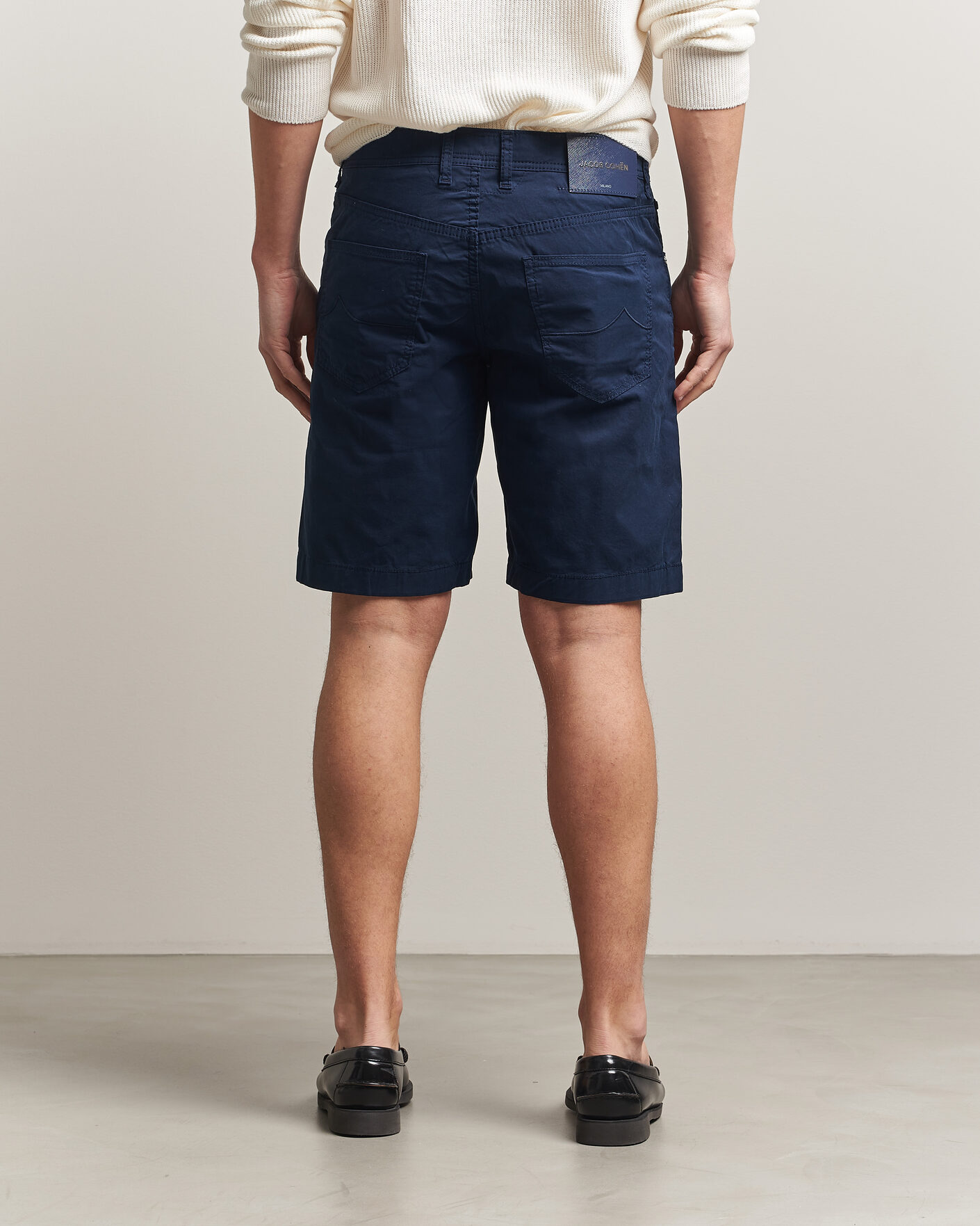 Heren | Korte broek | Jacob Cohën | Nicolas Cotton Gabardine Shorts Navy
