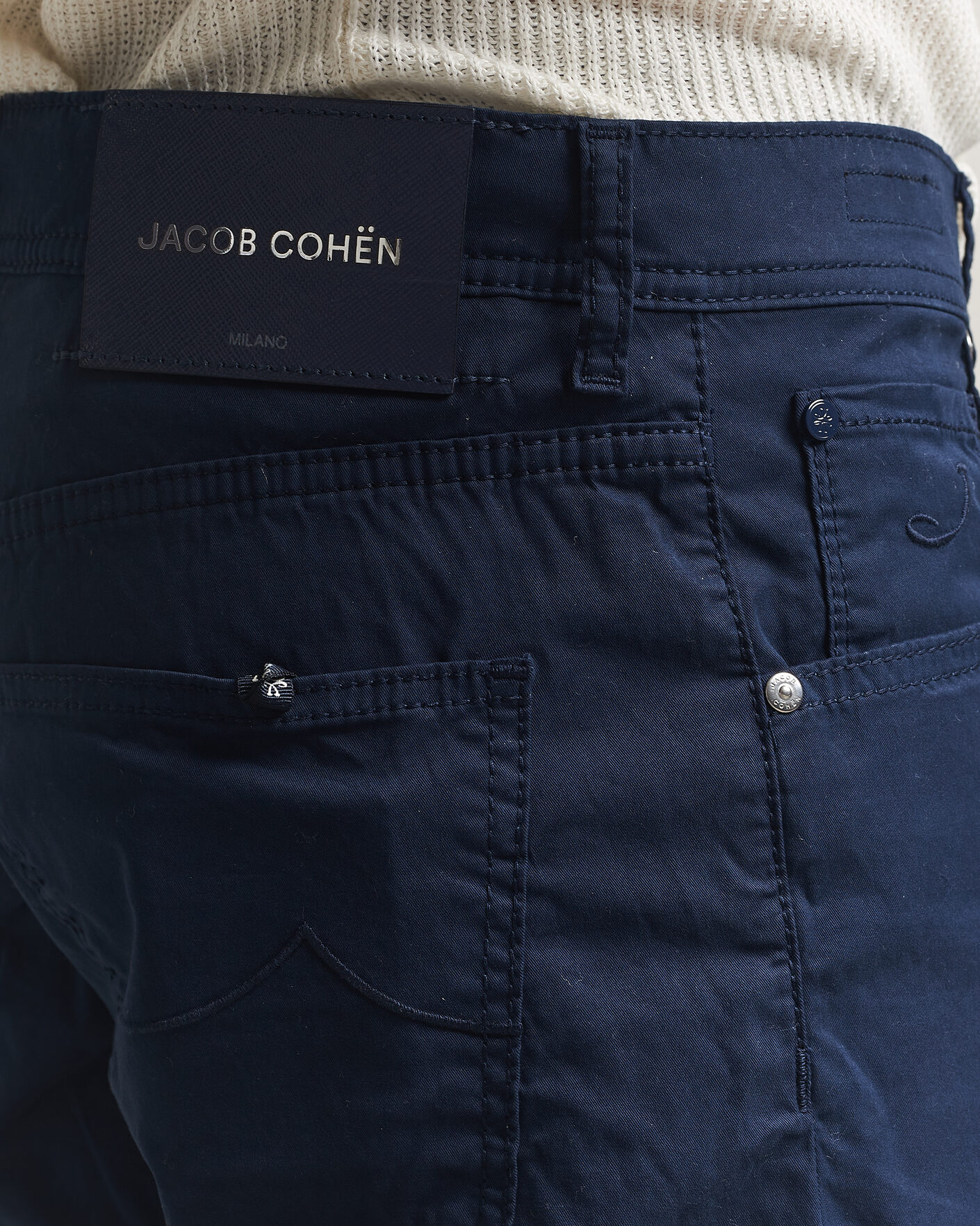 Heren | Korte broek | Jacob Cohën | Nicolas Cotton Gabardine Shorts Navy