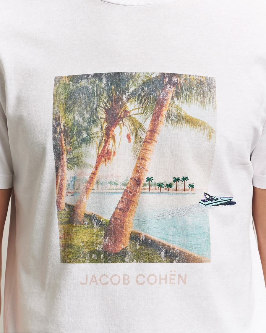 Heren | T-shirts | Jacob Cohën | Cotton Logo T-Shirt White