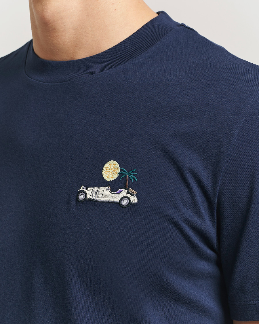 Heren | T-shirts | Jacob Cohën | Cotton Logo T-Shirt Navy