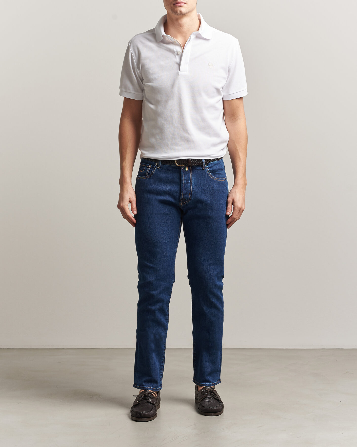 Heren | Polo's | Jacob Cohën | Cotton Polo Piquet Optical White