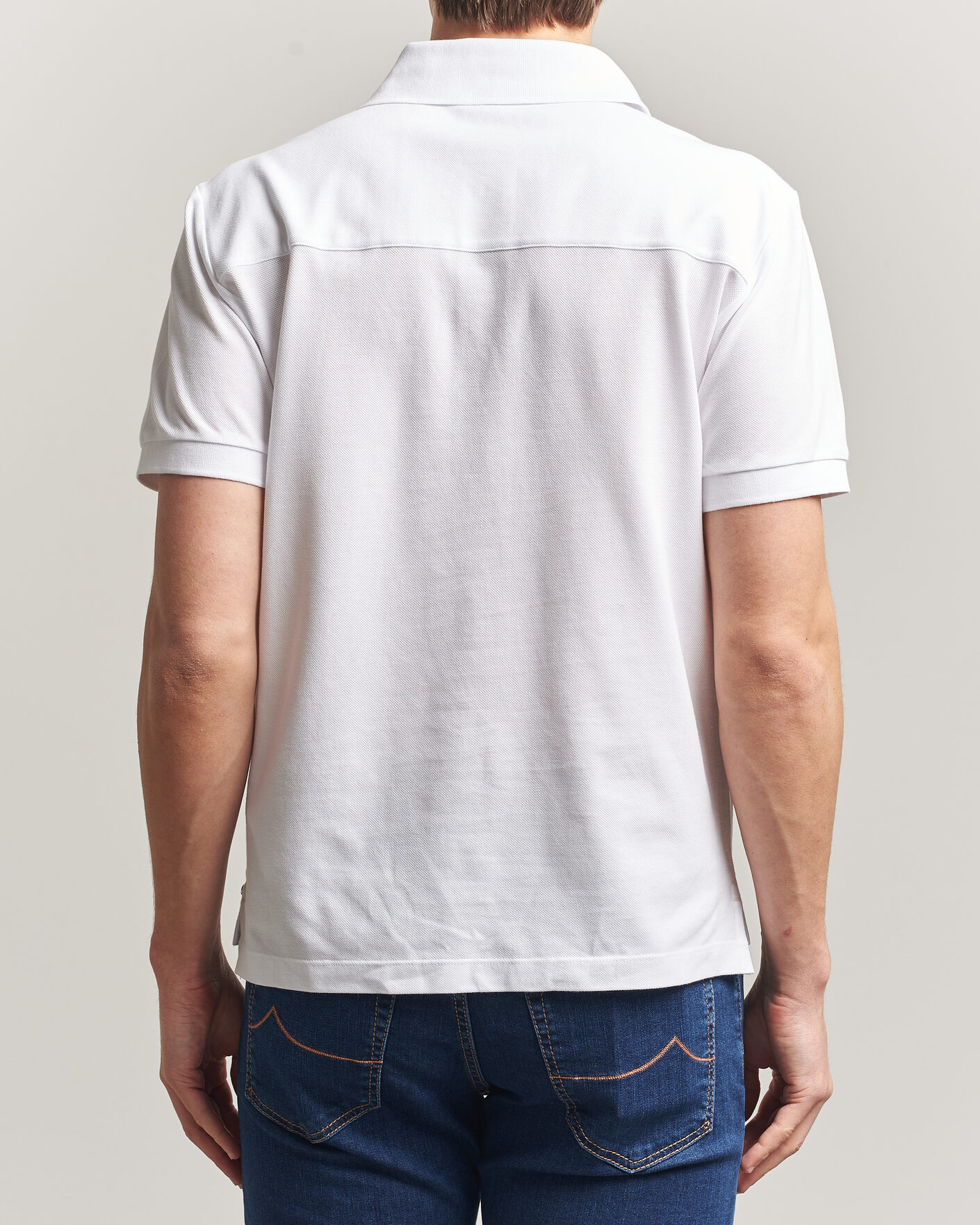 Heren | Polo's | Jacob Cohën | Cotton Polo Piquet Optical White