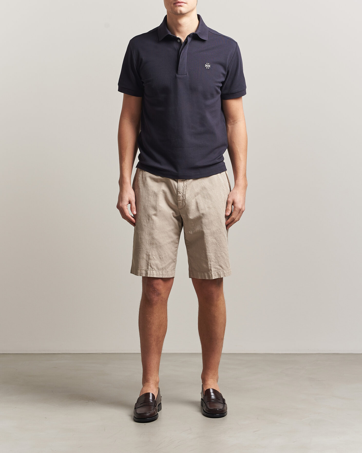 Heren | Polo's | Jacob Cohën | Cotton Polo Piquet Navy Blue