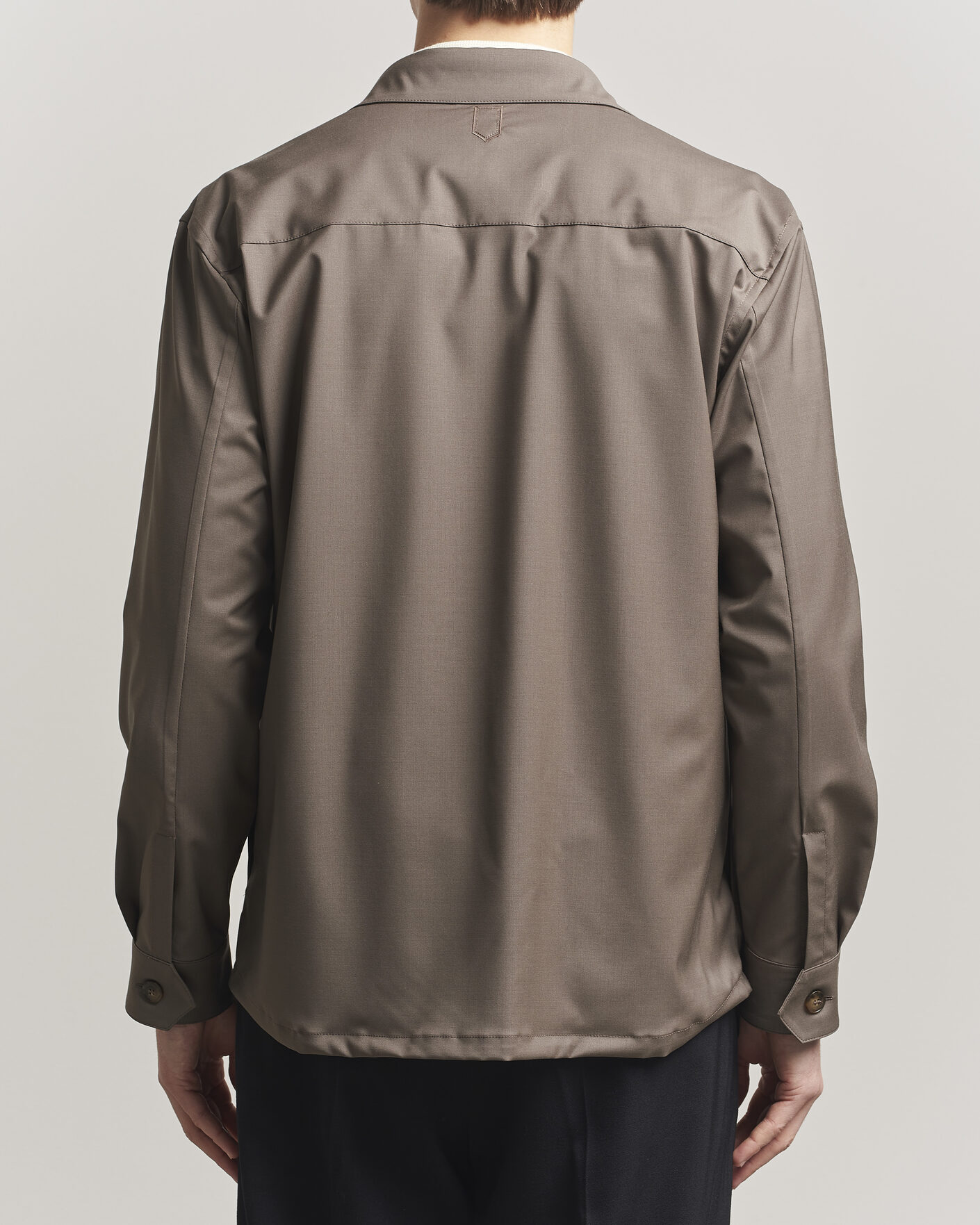 Heren | Overhemden | Canali | Travel Wool Overshirt Brown