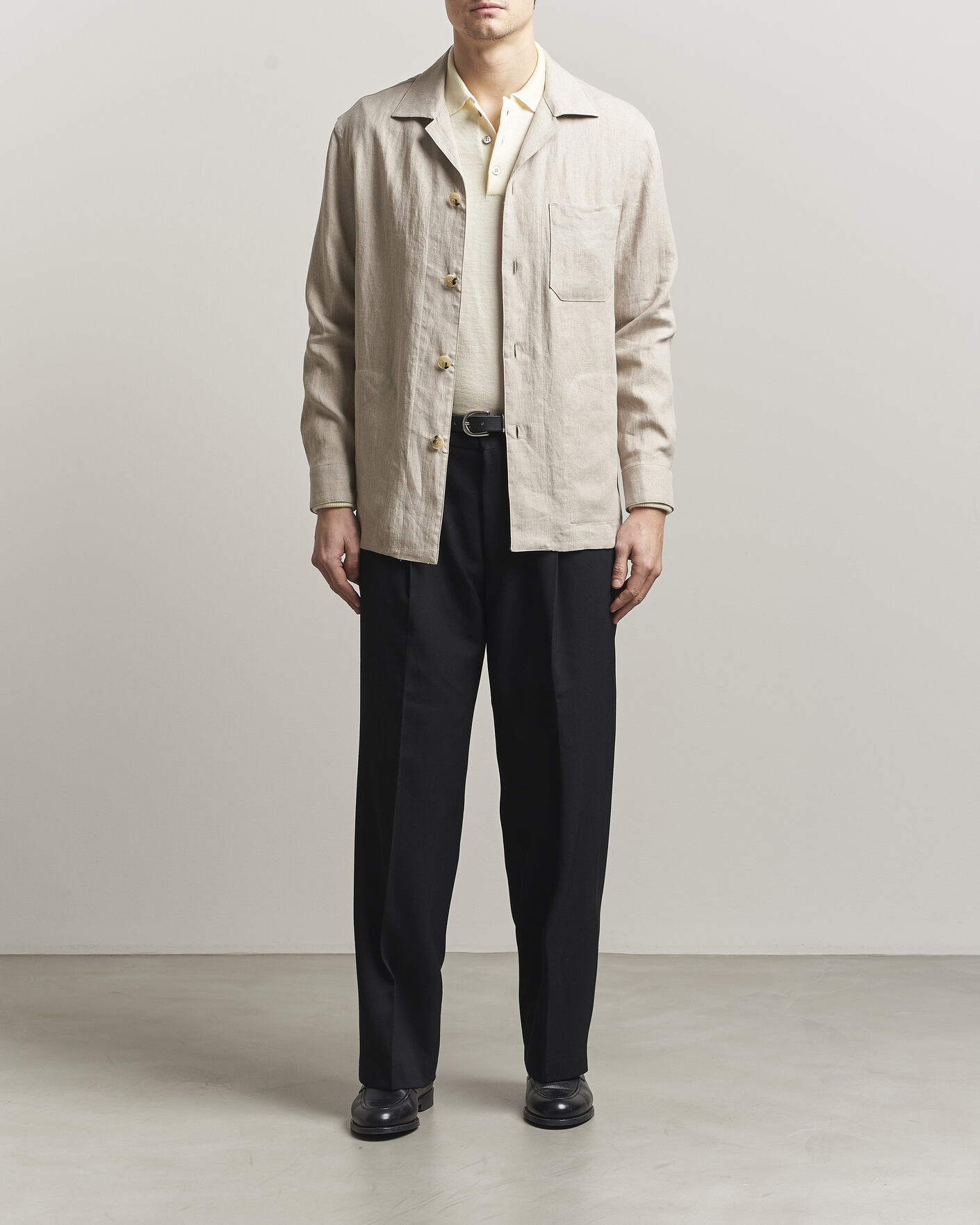 Heren | Overhemden | Canali | Linen Shirt Jacket Beige