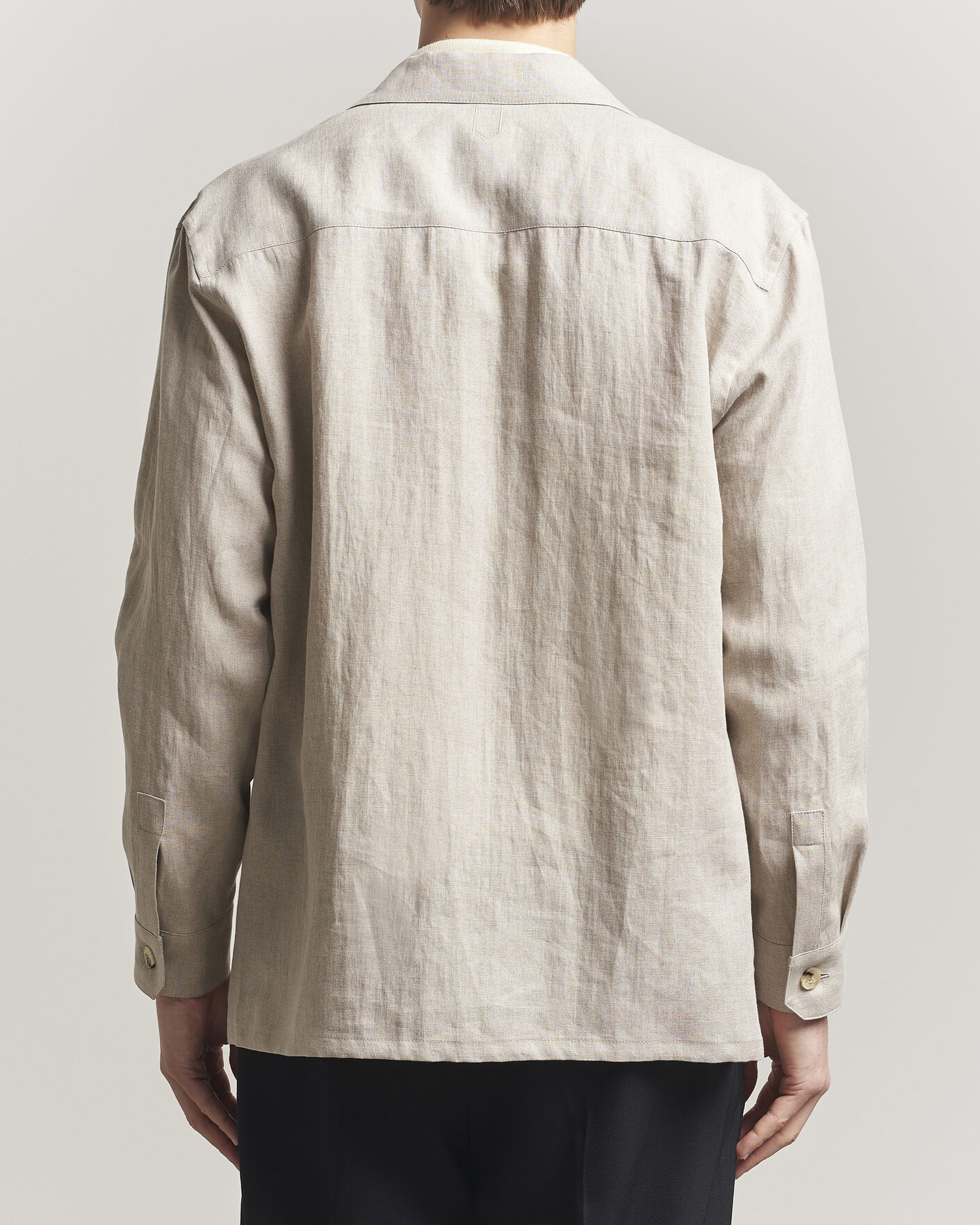 Heren | Overhemden | Canali | Linen Shirt Jacket Beige