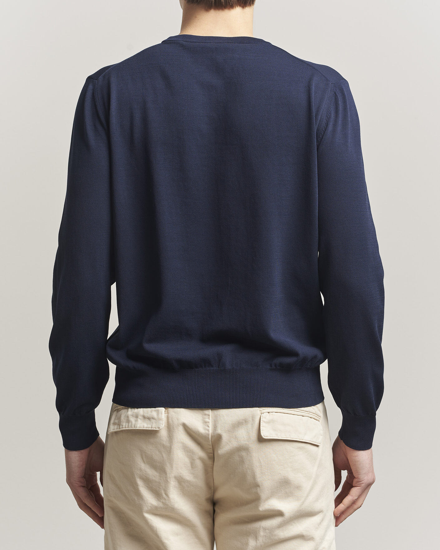 Heren | Truien | Canali | Cotton Crew Neck Pullover Navy