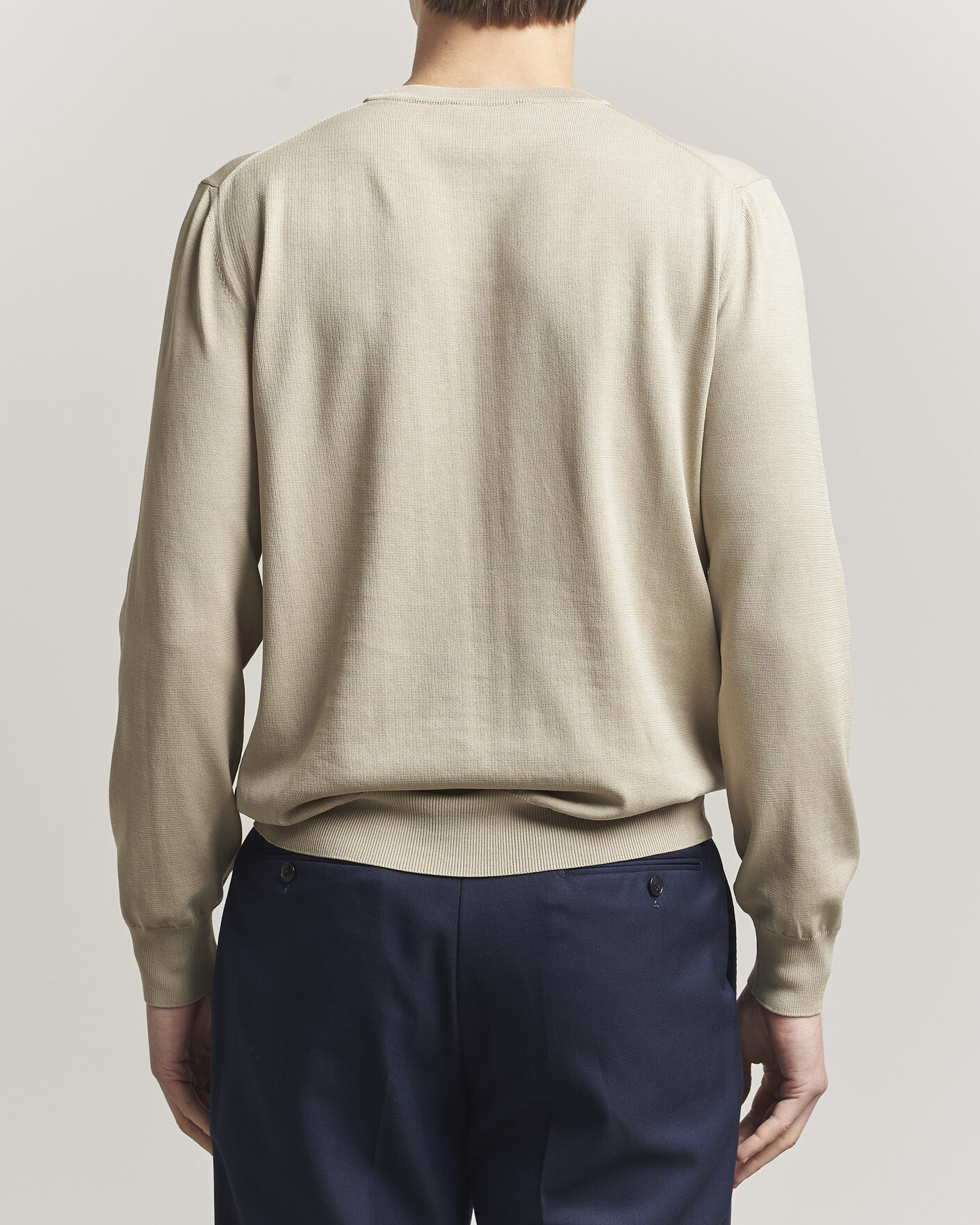 Heren | Truien | Canali | Cotton Crew Neck Pullover Beige
