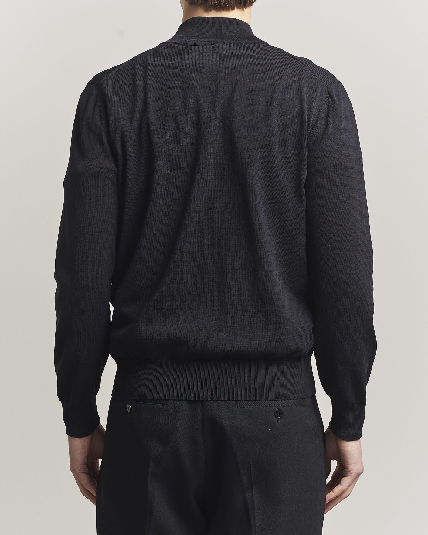 Heren | Truien | Canali | Cotton Full Zip Black