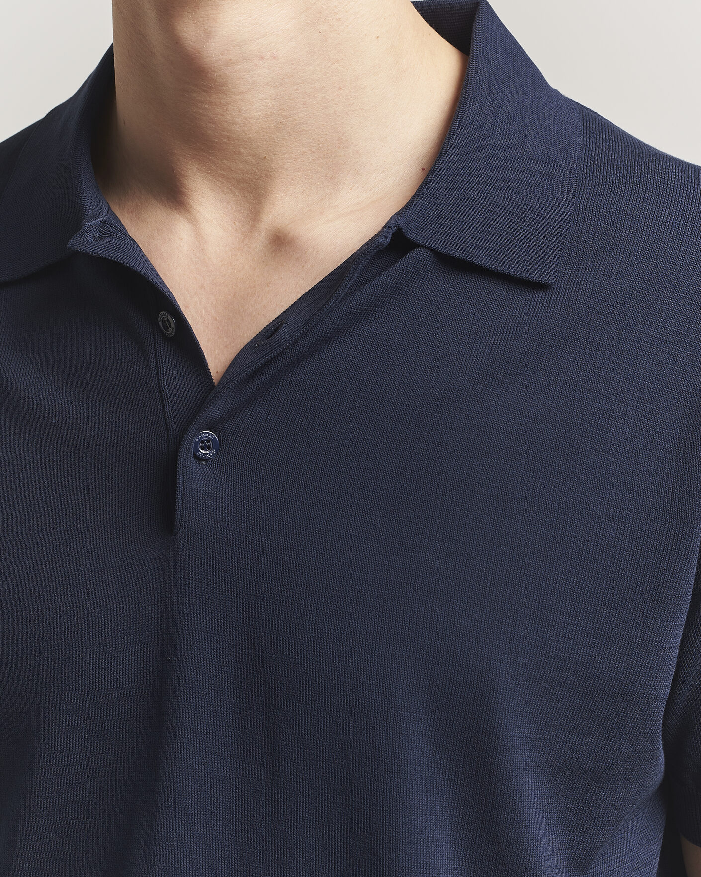 Heren | Polo's | Canali | Cotton Short Sleeve Polo Navy